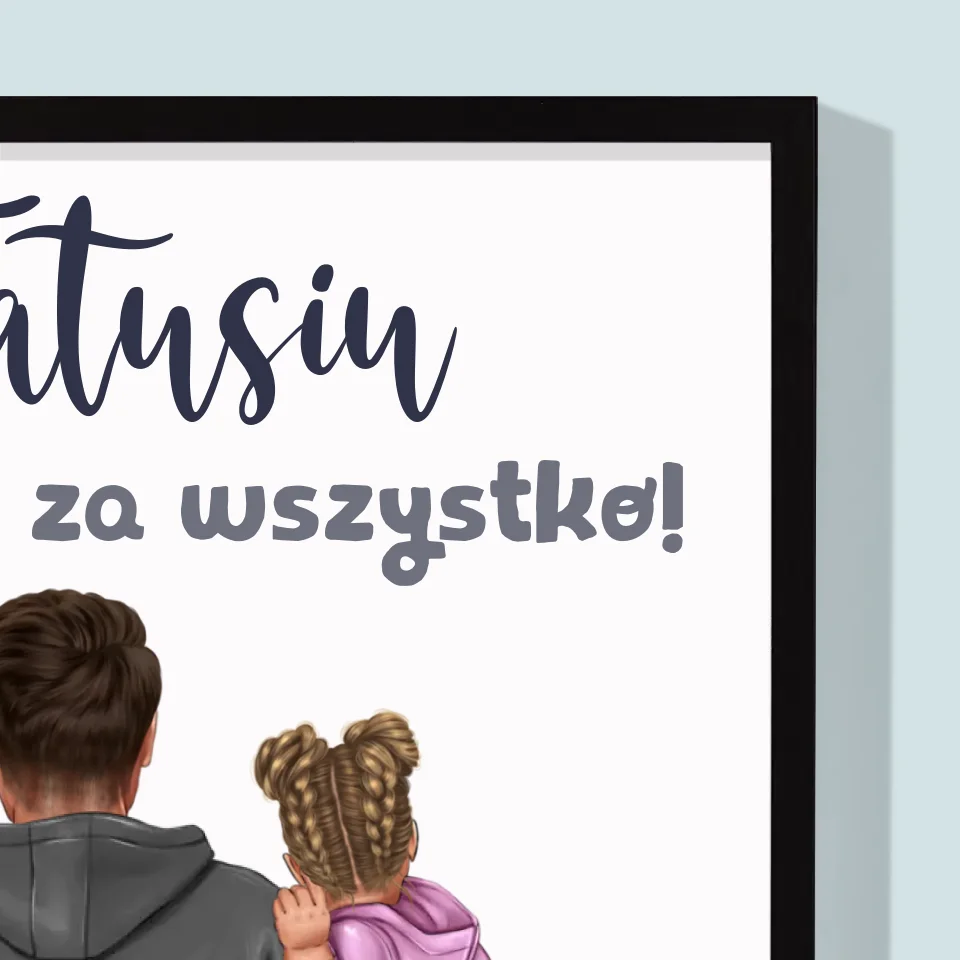 Kreator Postaci: Tata z Dzieckiem - Wydruk Obramowany - Image 6