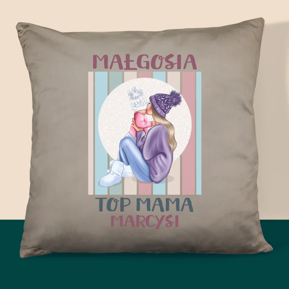 Kreator Postaci: Top Mama - Personalizowana Poduszka - Image 3