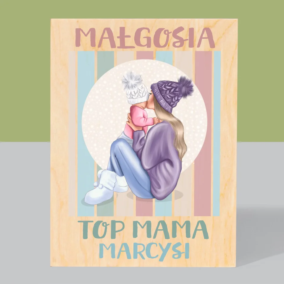 Kreator Postaci: Top Mama - Wydruk Na Drewnie - Image 3