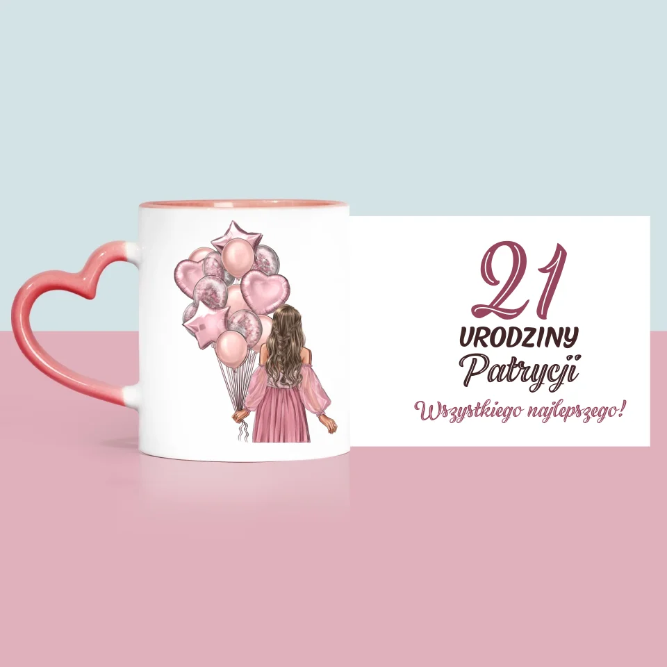 Kreator Postaci: Urodziny Balony - Kubek z Nadrukiem - Image 5
