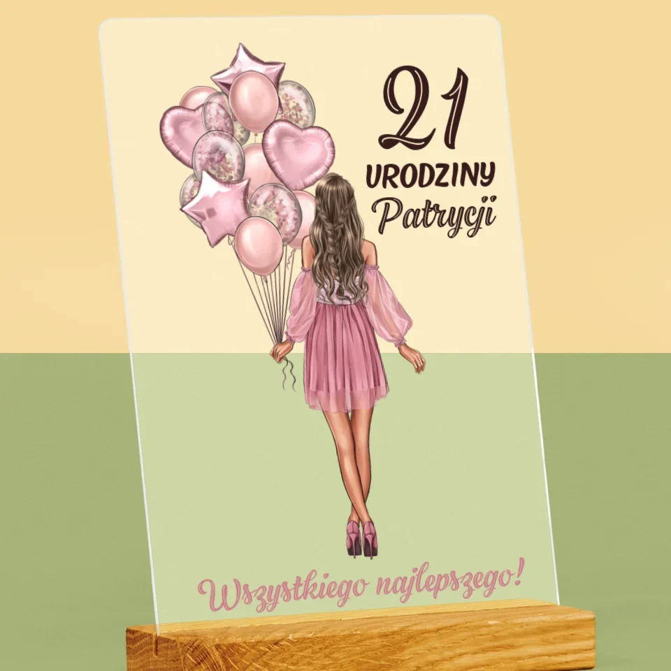 Kreator Postaci: Urodziny Balony - Wydruk Na Szkle Akrylowym - Image 2