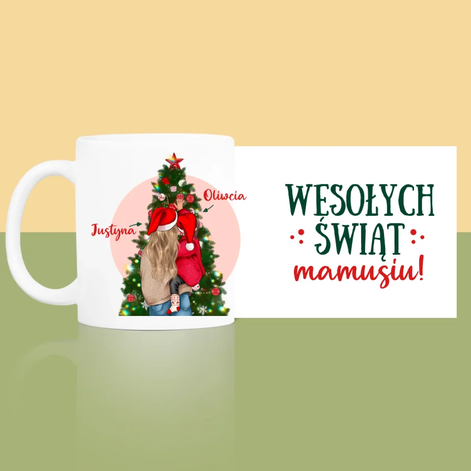 Kreator Postaci: Wesołych Świąt Mamusiu - Kubek z Nadrukiem - Image 3