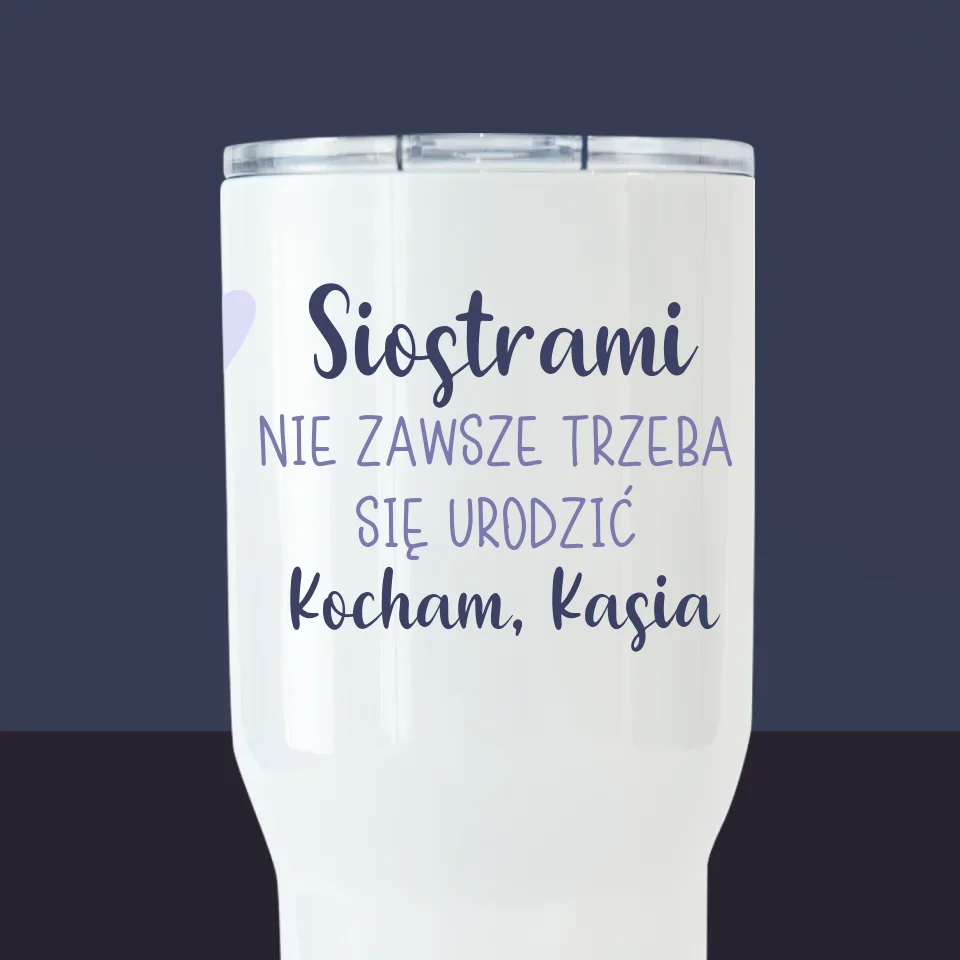 Kreator Postaci: Zimowe Przyjaciółki - Kubek Termiczny Biały - Image 2