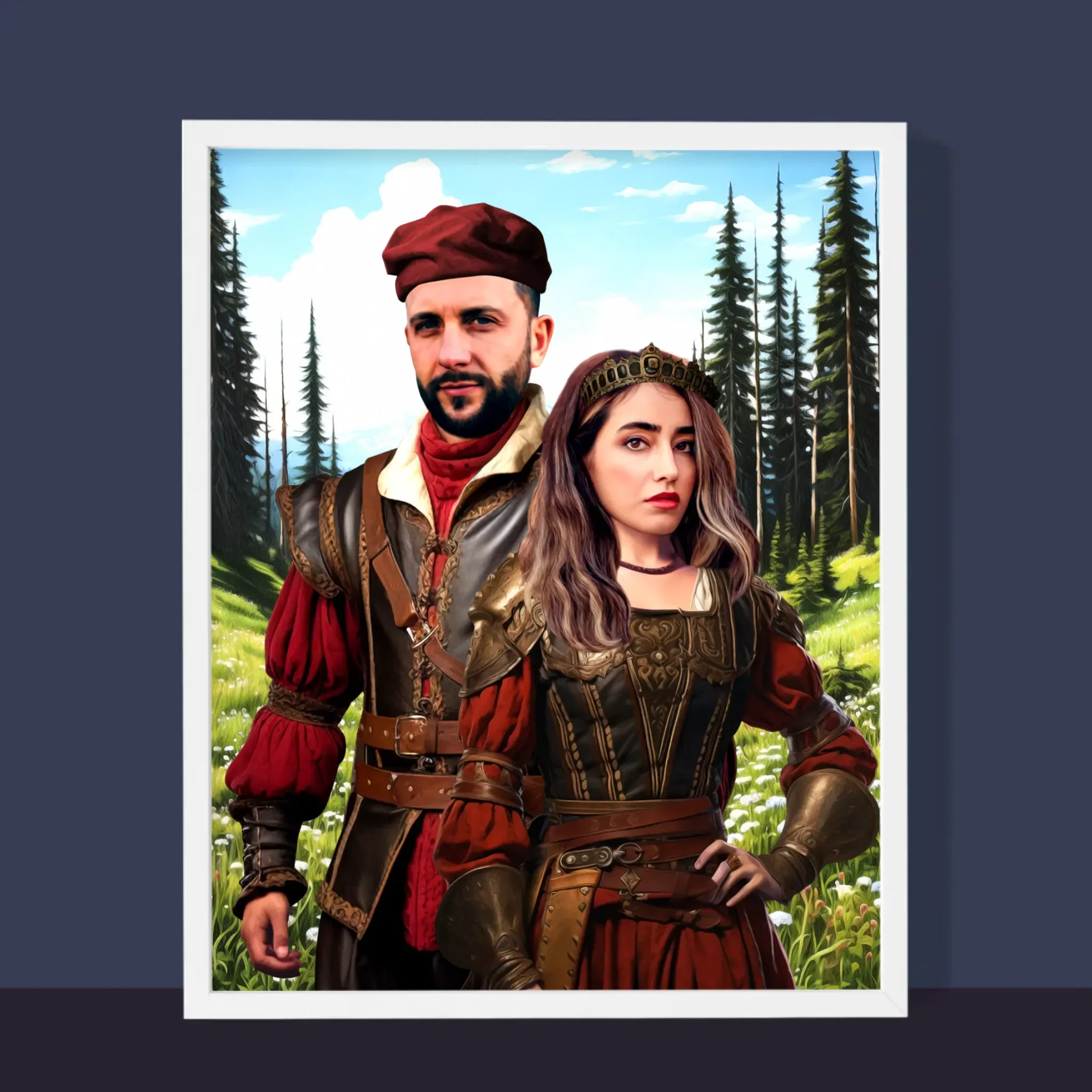 Królewski Portret: Dworska Para - Wydruk z Twoim Zdjęciem - Image 6