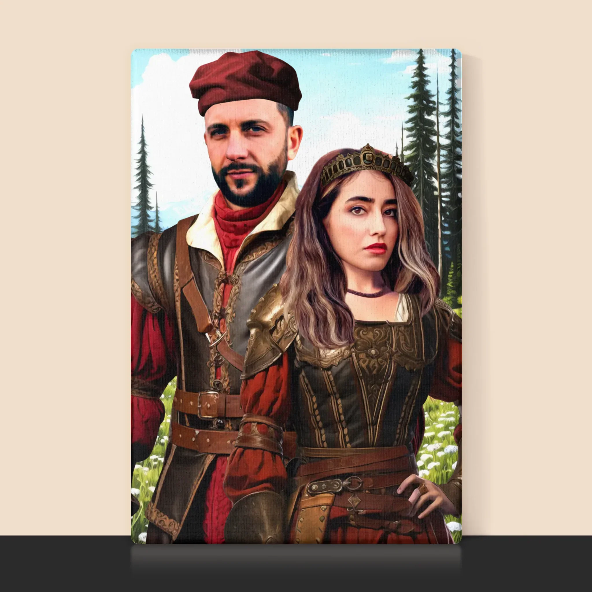 Królewski Portret: Dworska Para - Wydruk z Twoim Zdjęciem - Image 7