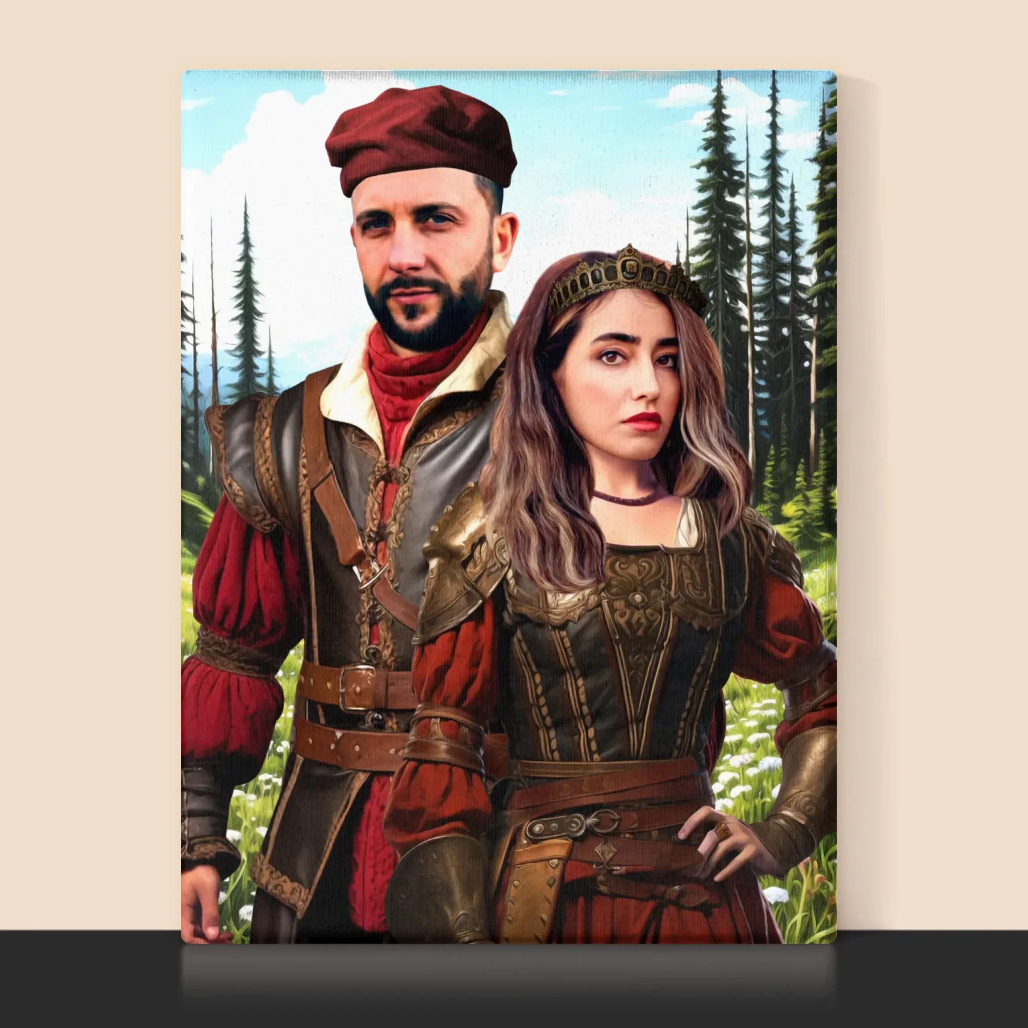 Królewski Portret: Dworska Para - Wydruk z Twoim Zdjęciem - Image 8
