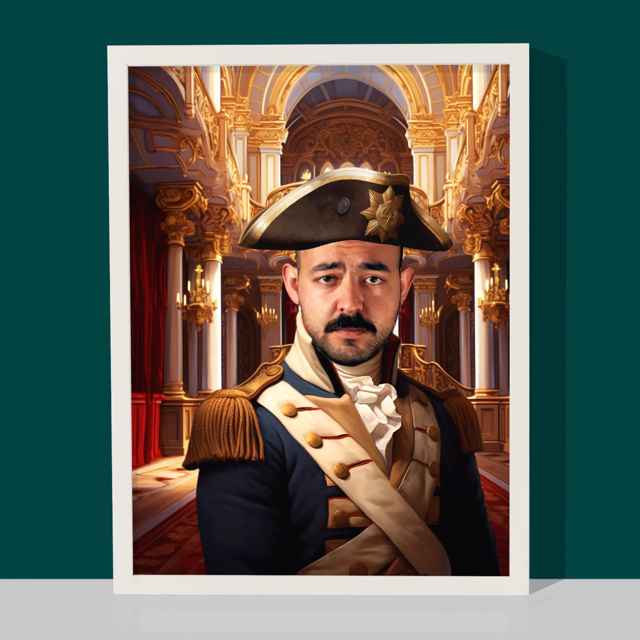 Królewski Portret: Generał w Pałacu - Wydruk z Twoim Zdjęciem - Image 4