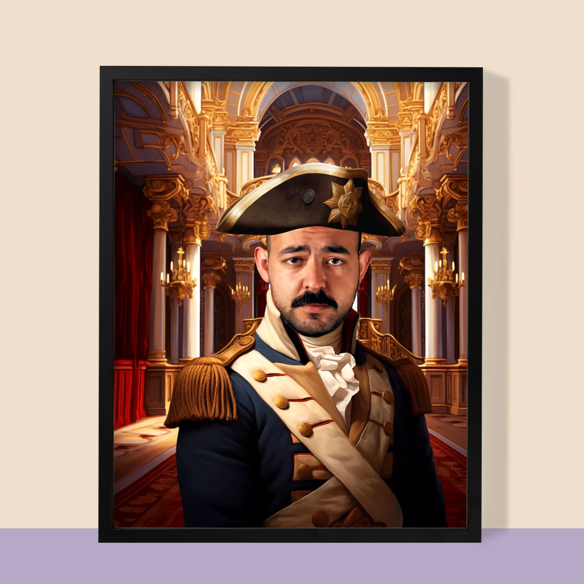 Królewski Portret: Generał w Pałacu - Wydruk z Twoim Zdjęciem - Image 5