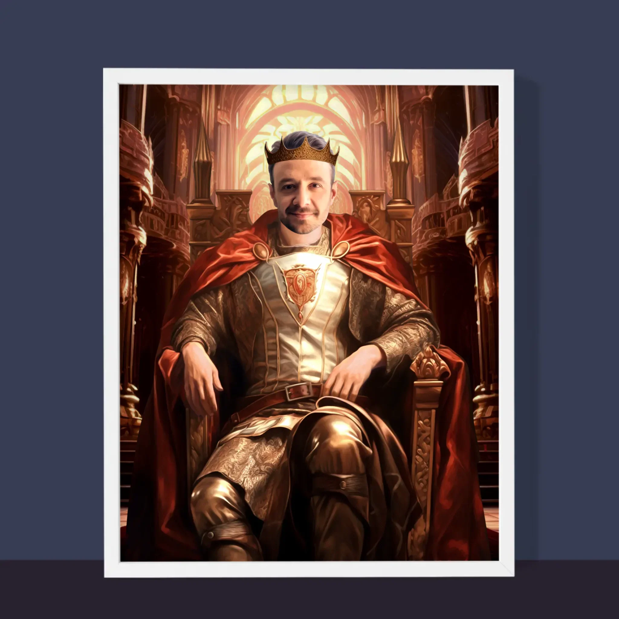 Królewski Portret: Królewski Tron - Wydruk z Twoim Zdjęciem - Image 6