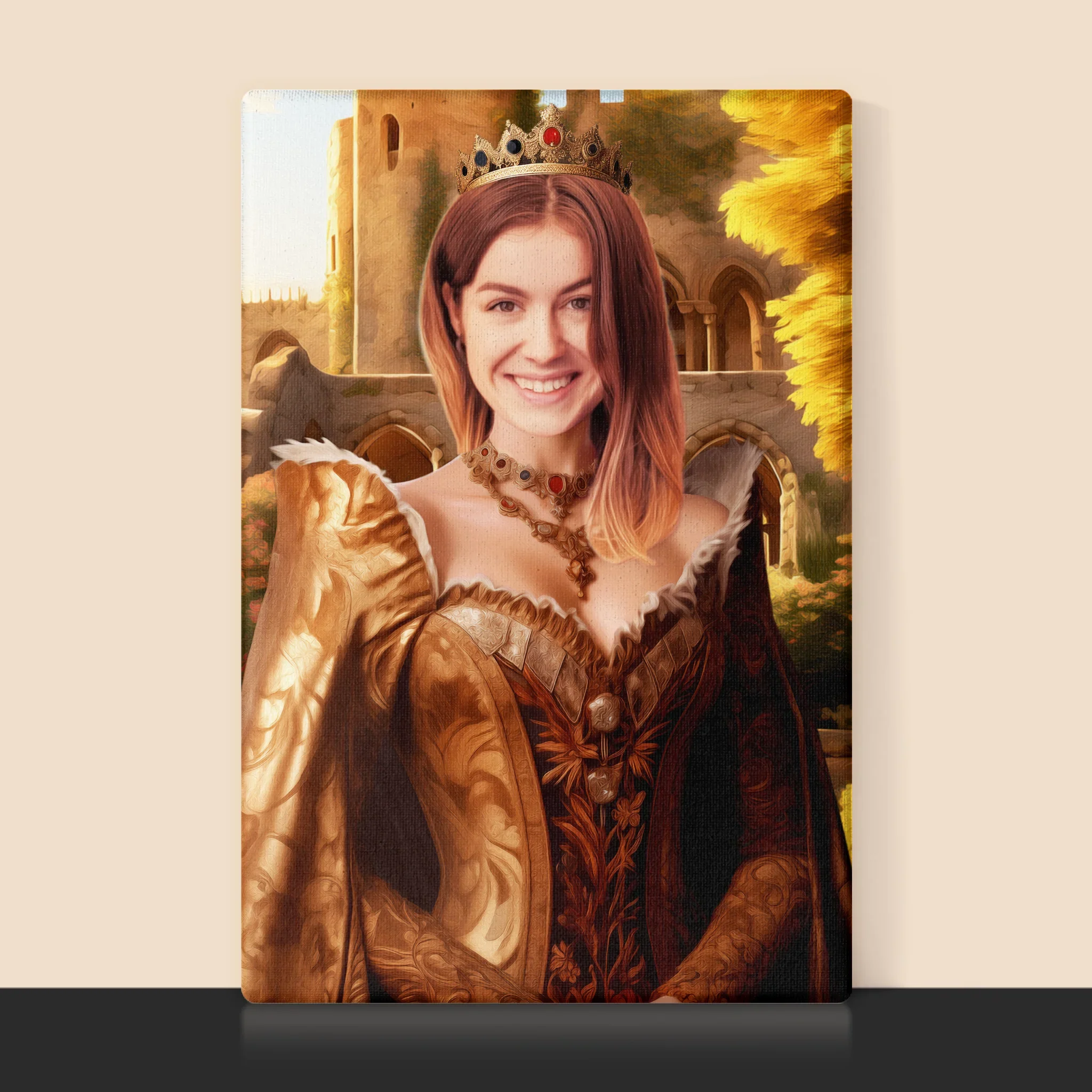 Królewski Portret: Królowa w Ogrodach - Wydruk z Twoim Zdjęciem - Image 8