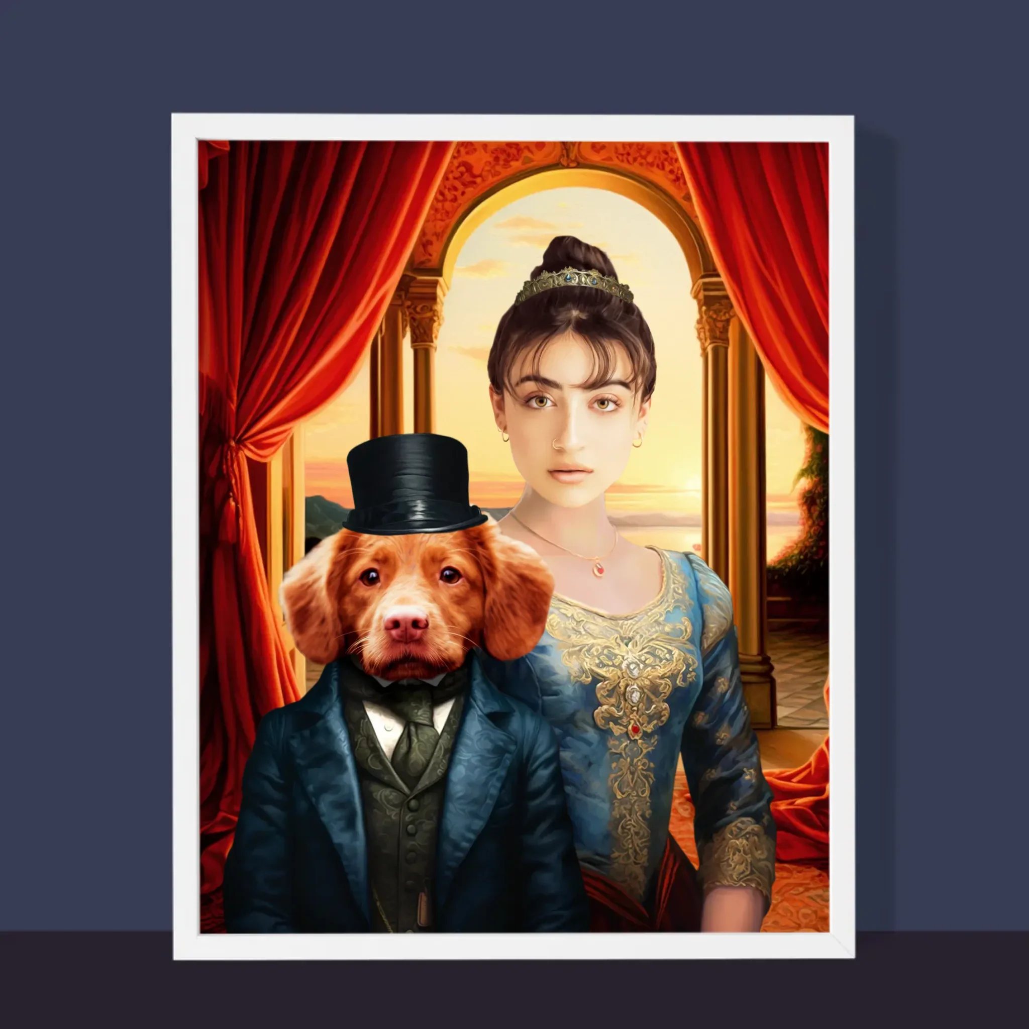 Królewski Portret: Szlachcianka z Pupilem - Wydruk z Twoim Zdjęciem - Image 6