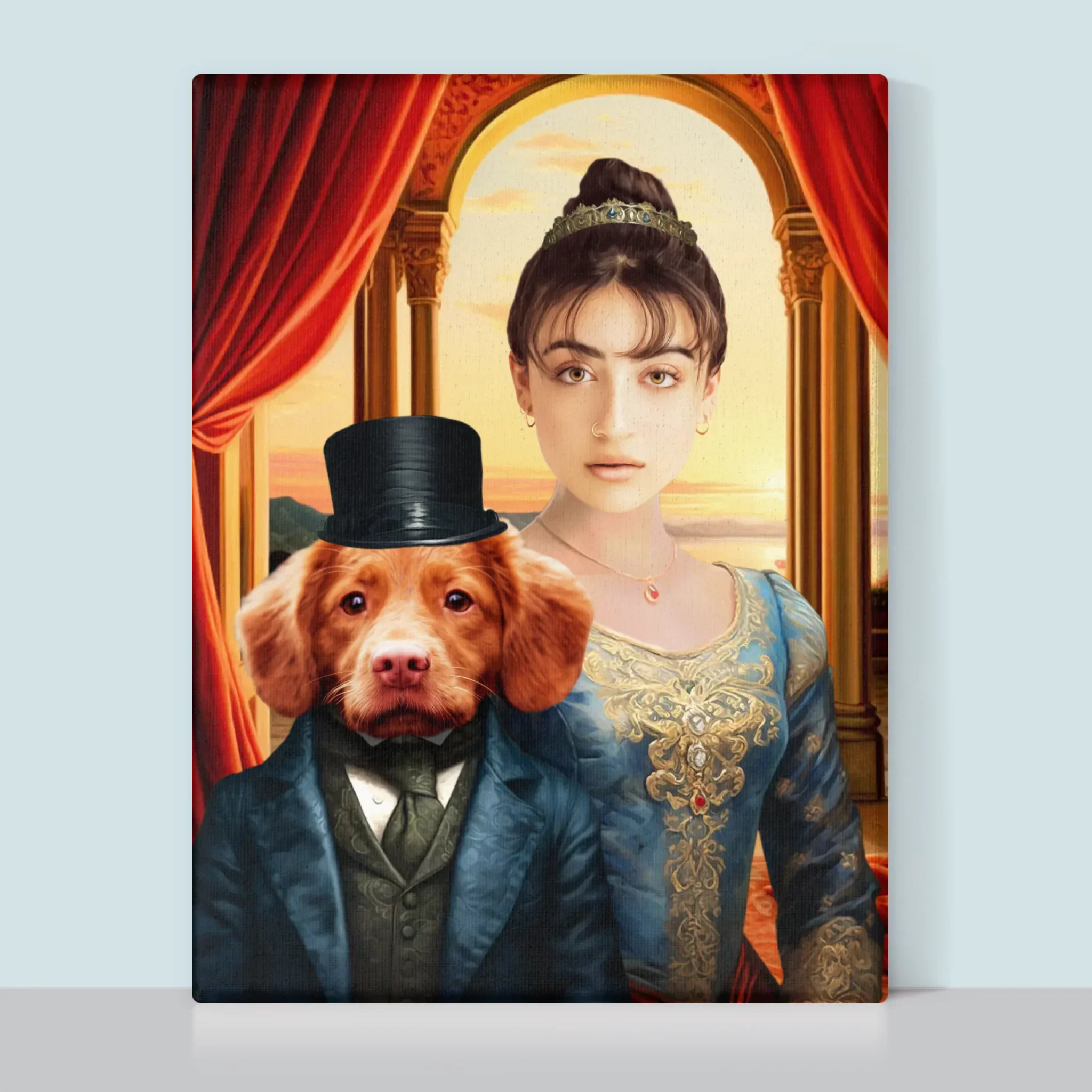 Królewski Portret: Szlachcianka z Pupilem - Wydruk z Twoim Zdjęciem - Image 9