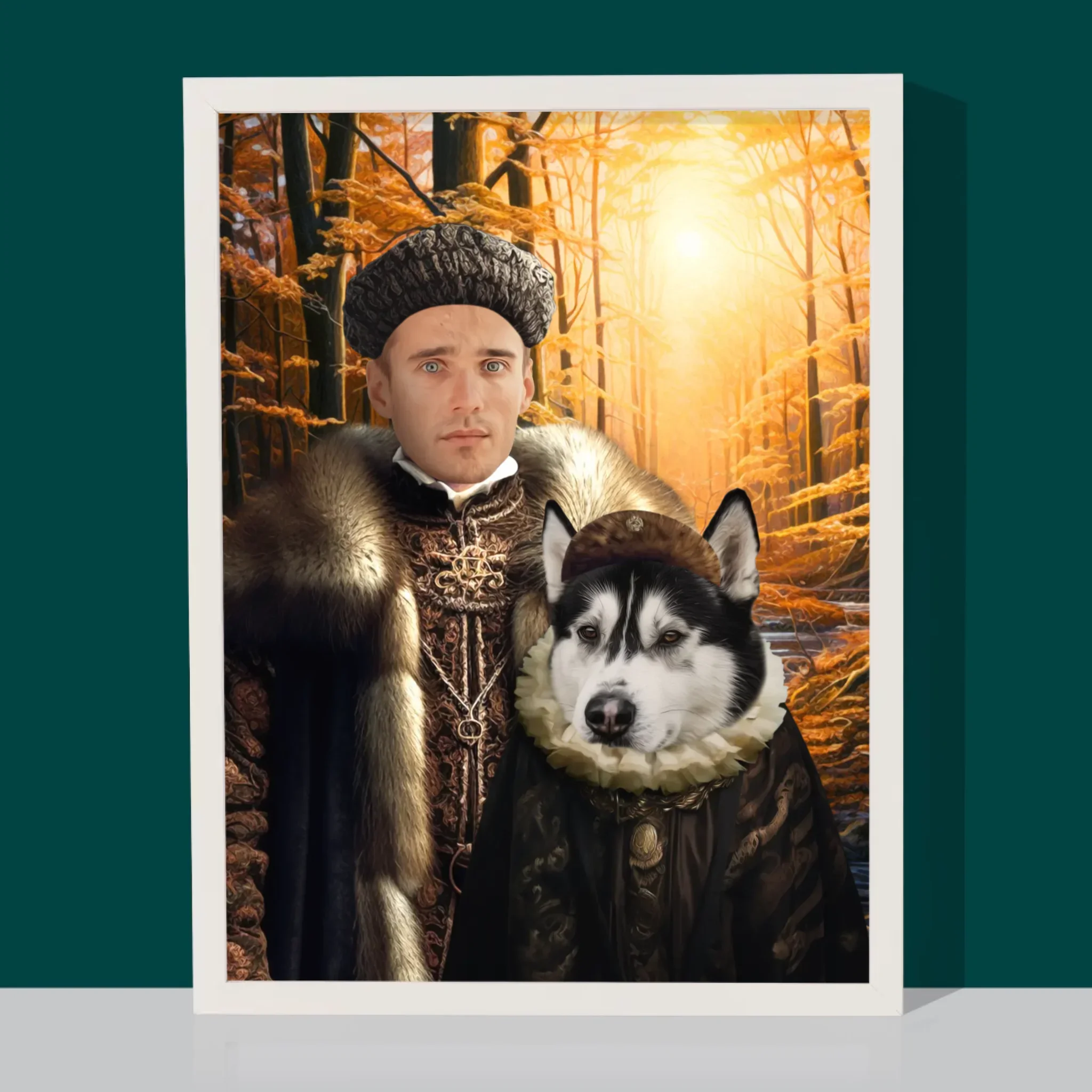 Królewski Portret: Szlachta Na Polowaniu - Wydruk z Twoim Zdjęciem - Image 4