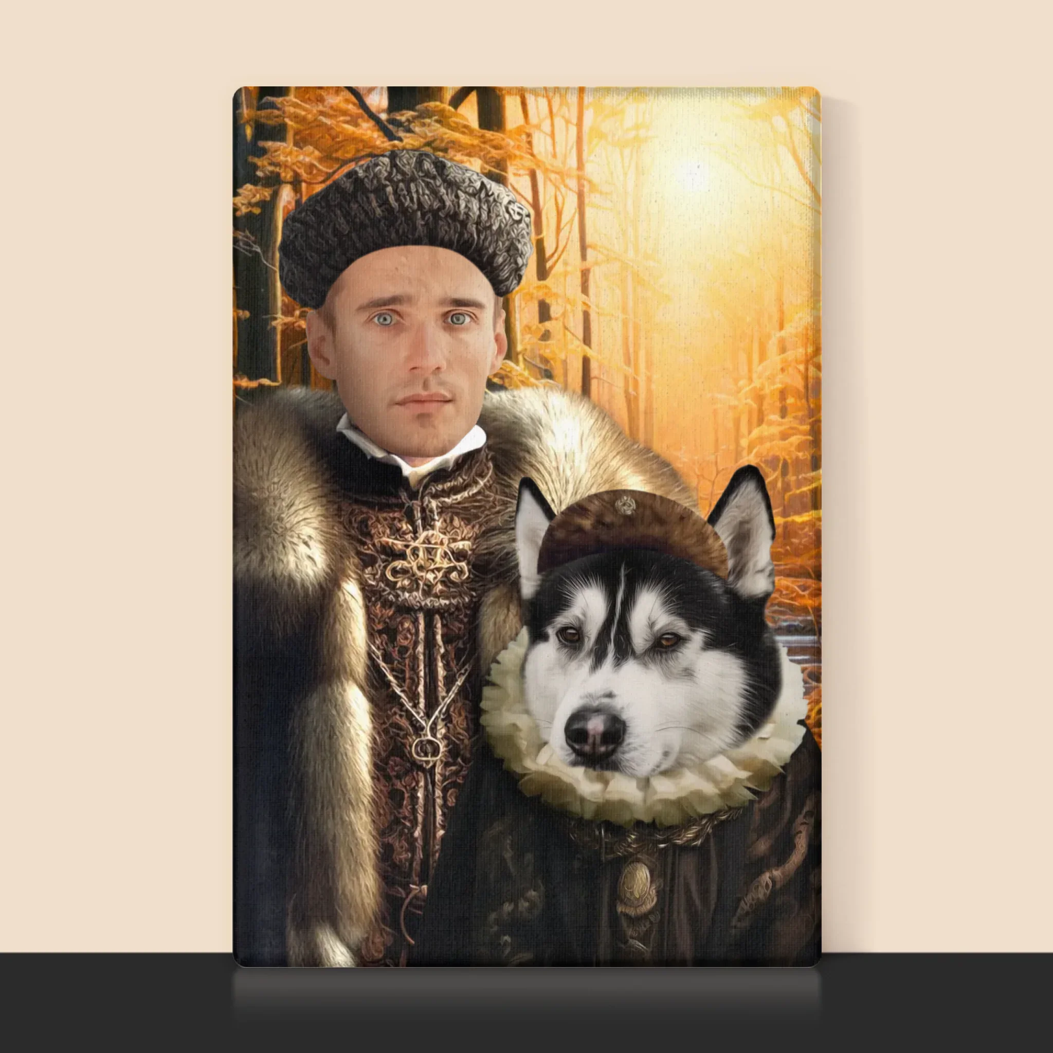 Królewski Portret: Szlachta Na Polowaniu - Wydruk z Twoim Zdjęciem - Image 8