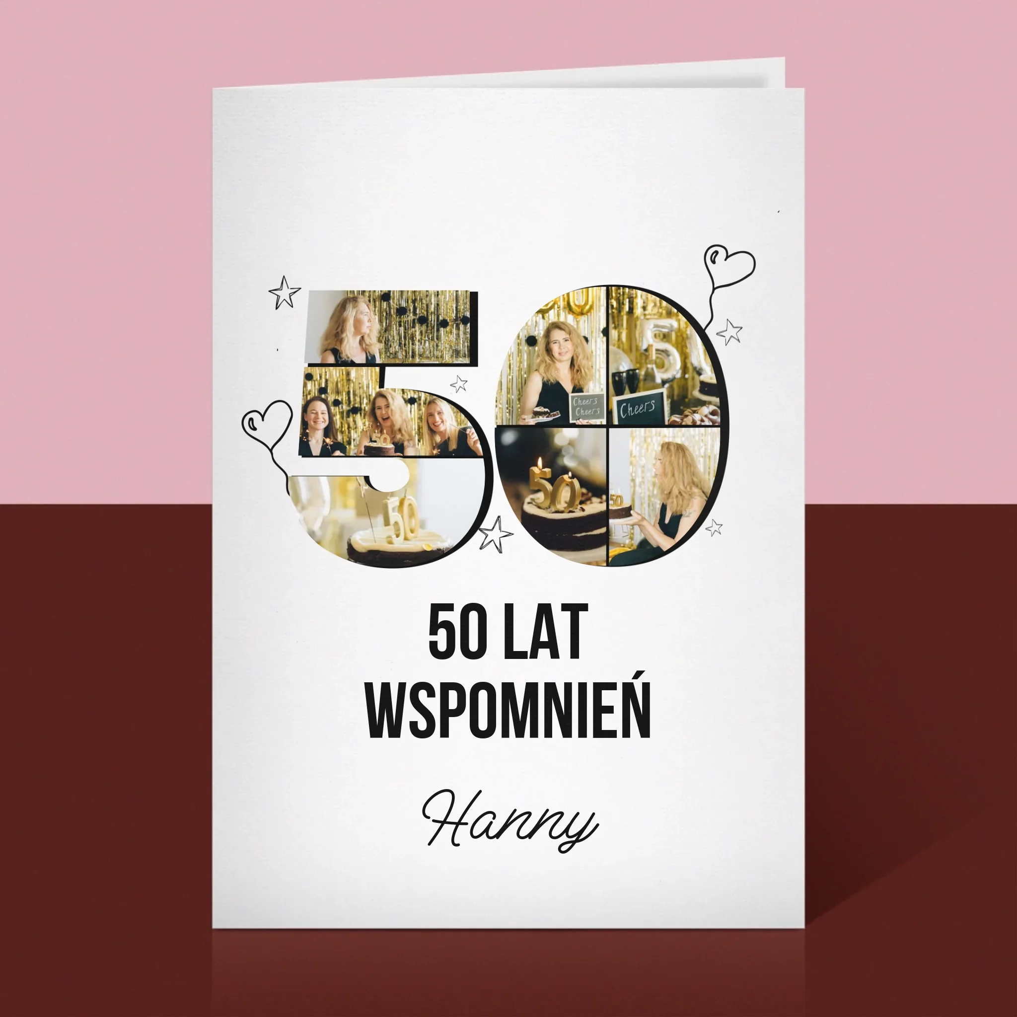 Kształt Ze Zdjęć: 50 Lat Wspomnień - Kartka Z Życzeniami
