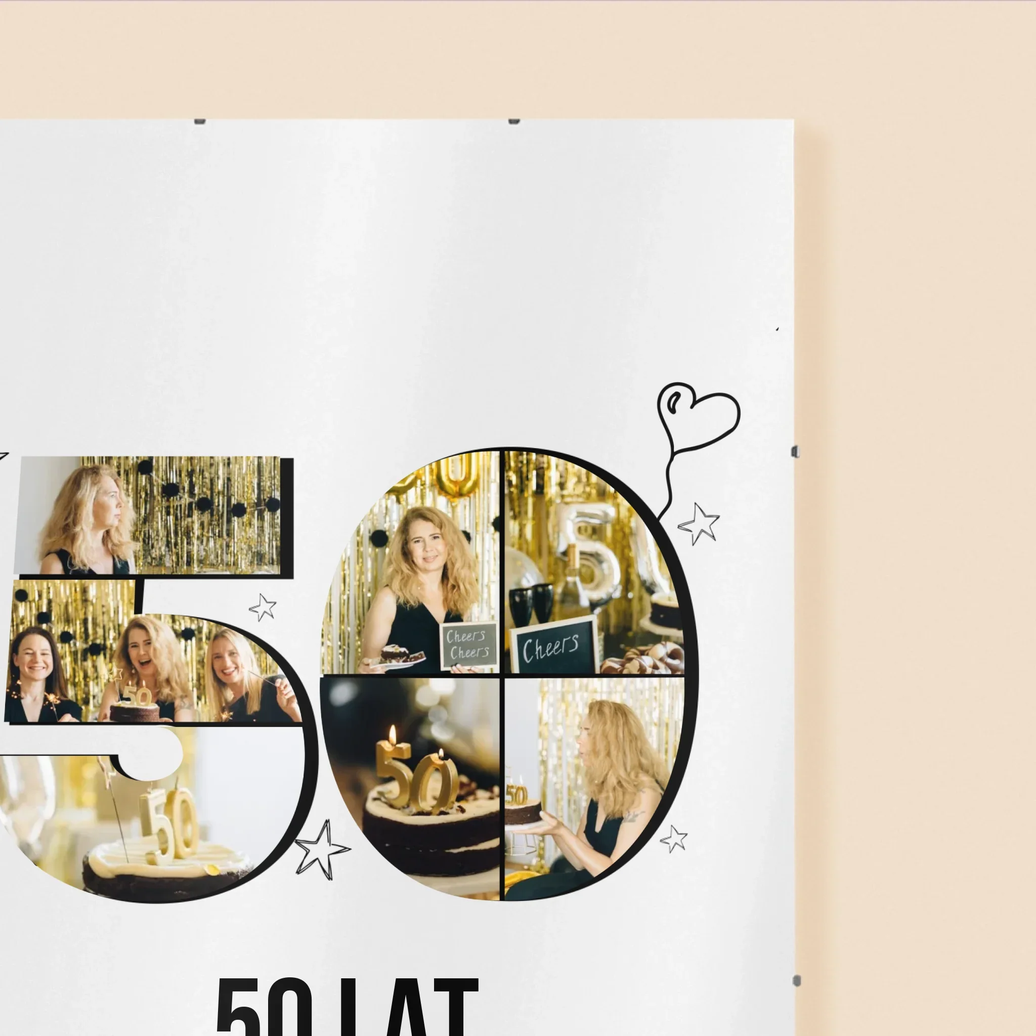 Kształt Ze Zdjęć: 50 Lat Wspomnień - Personalizowany Plakat - Image 3