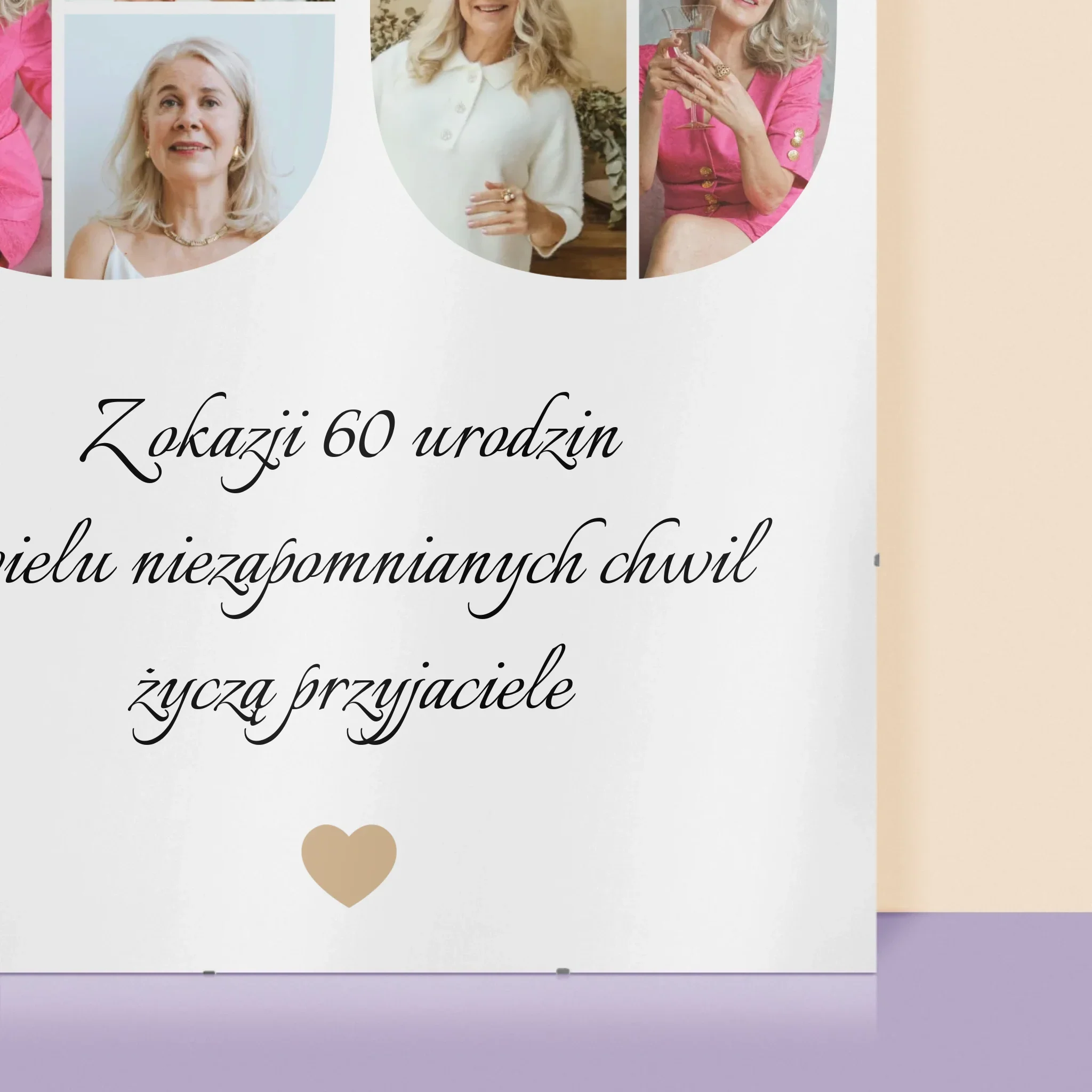 Kształt Ze Zdjęć: 60 Urodziny Życzenia - Personalizowany Plakat - Image 2