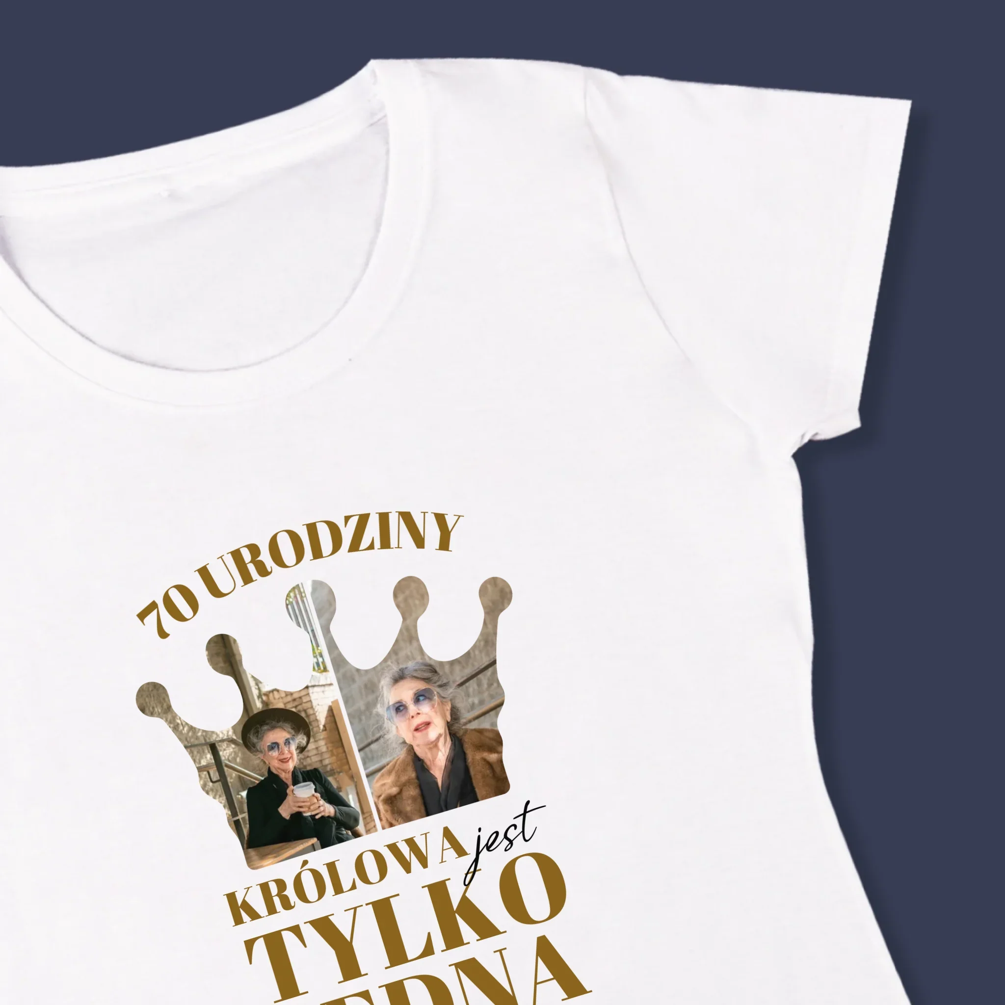 Kształt Ze Zdjęć: 70 Urodziny Królowa - Koszulka Damska - Image 4