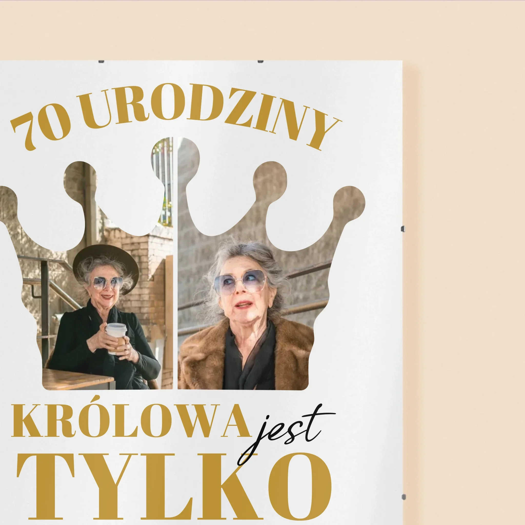 Kształt Ze Zdjęć: 70 Urodziny Królowa - Personalizowany Plakat - Image 3