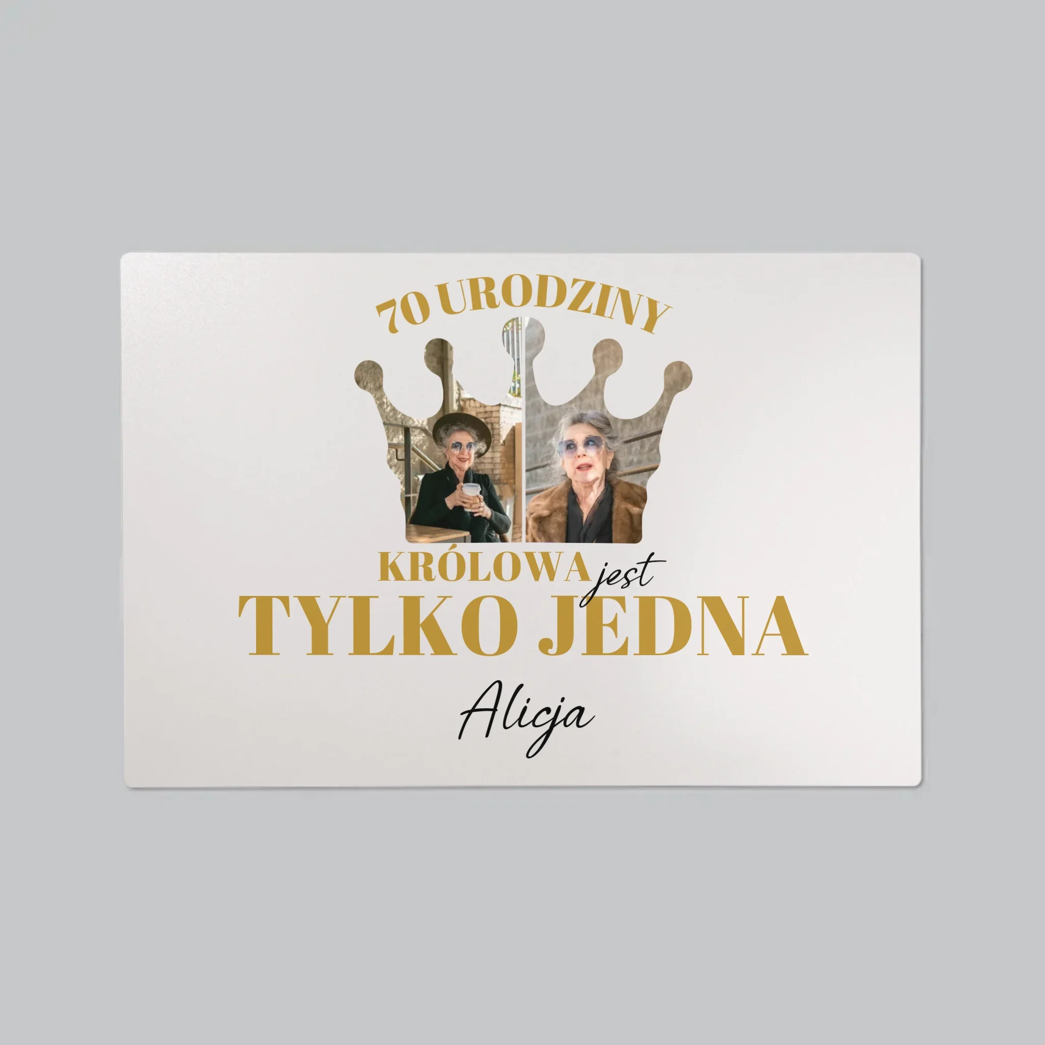 Kształt Ze Zdjęć: 70 Urodziny Królowa - Podkładka Na Biurko - Image 2