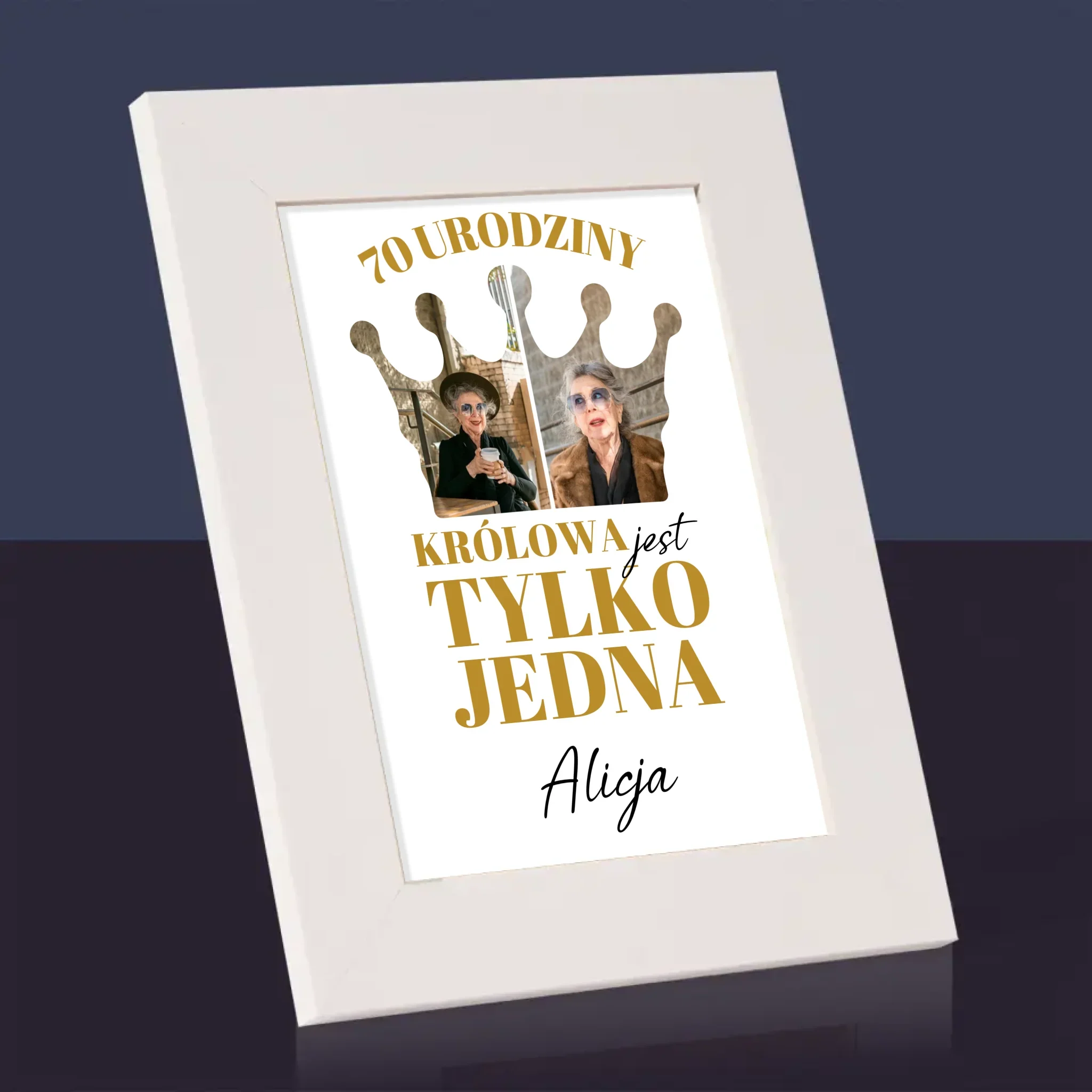 Kształt Ze Zdjęć: 70 Urodziny Królowa - Ramka Na Zdjęcie