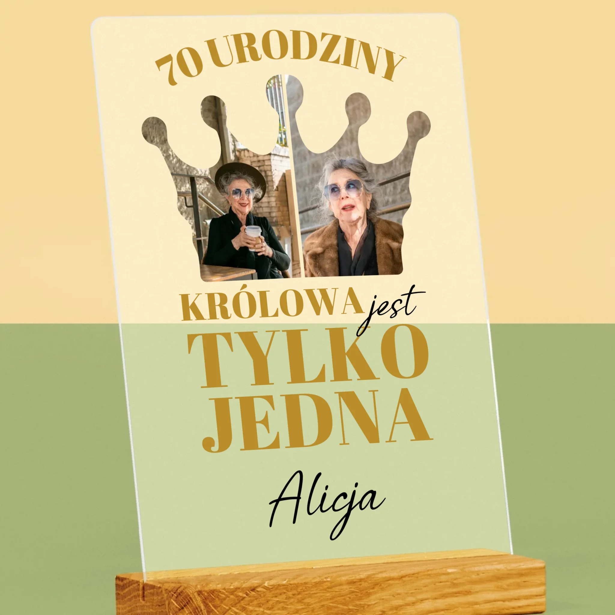 Kształt Ze Zdjęć: 70 Urodziny Królowa - Wydruk Na Szkle Akrylowym - Image 2