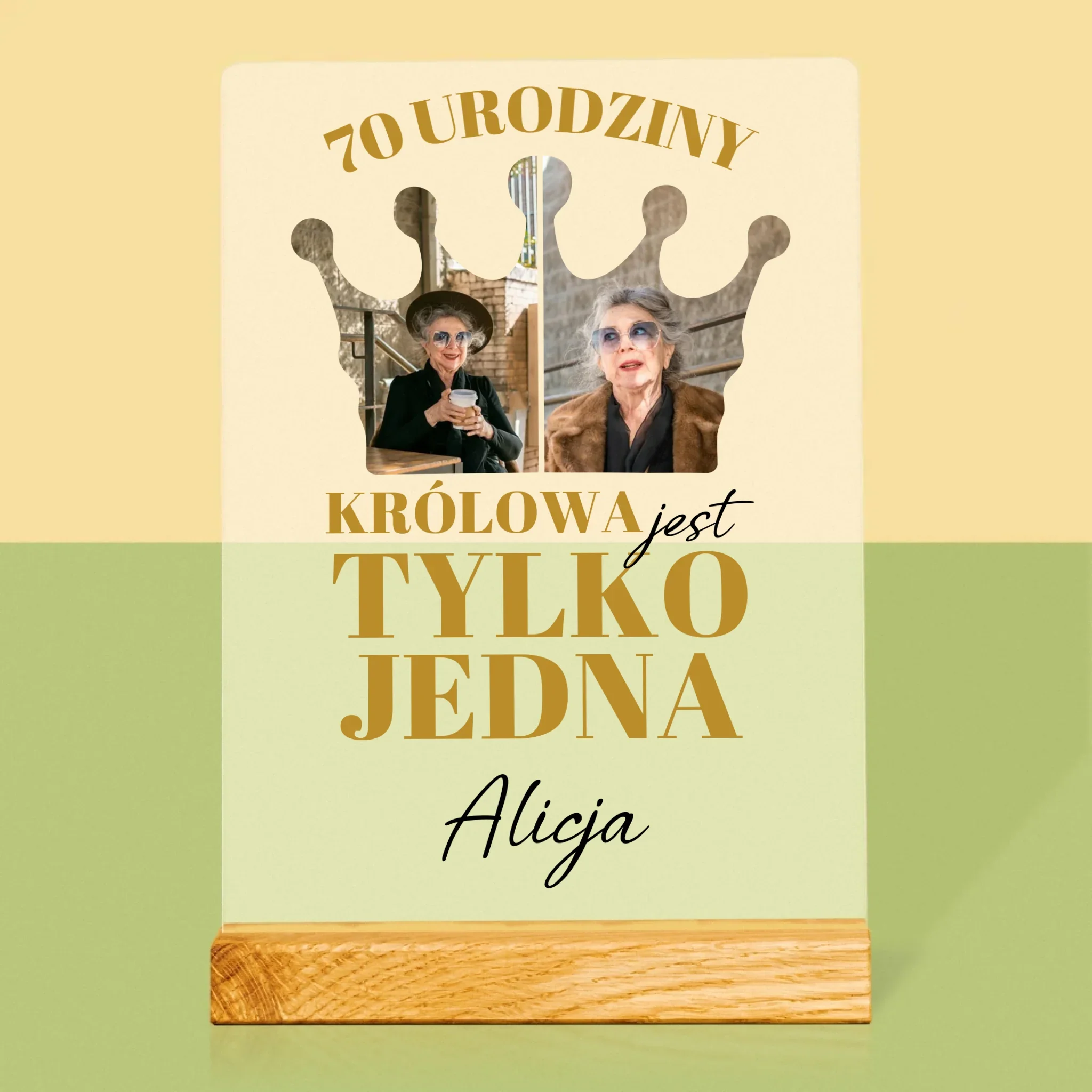 Kształt Ze Zdjęć: 70 Urodziny Królowa - Wydruk Na Szkle Akrylowym - Image 3