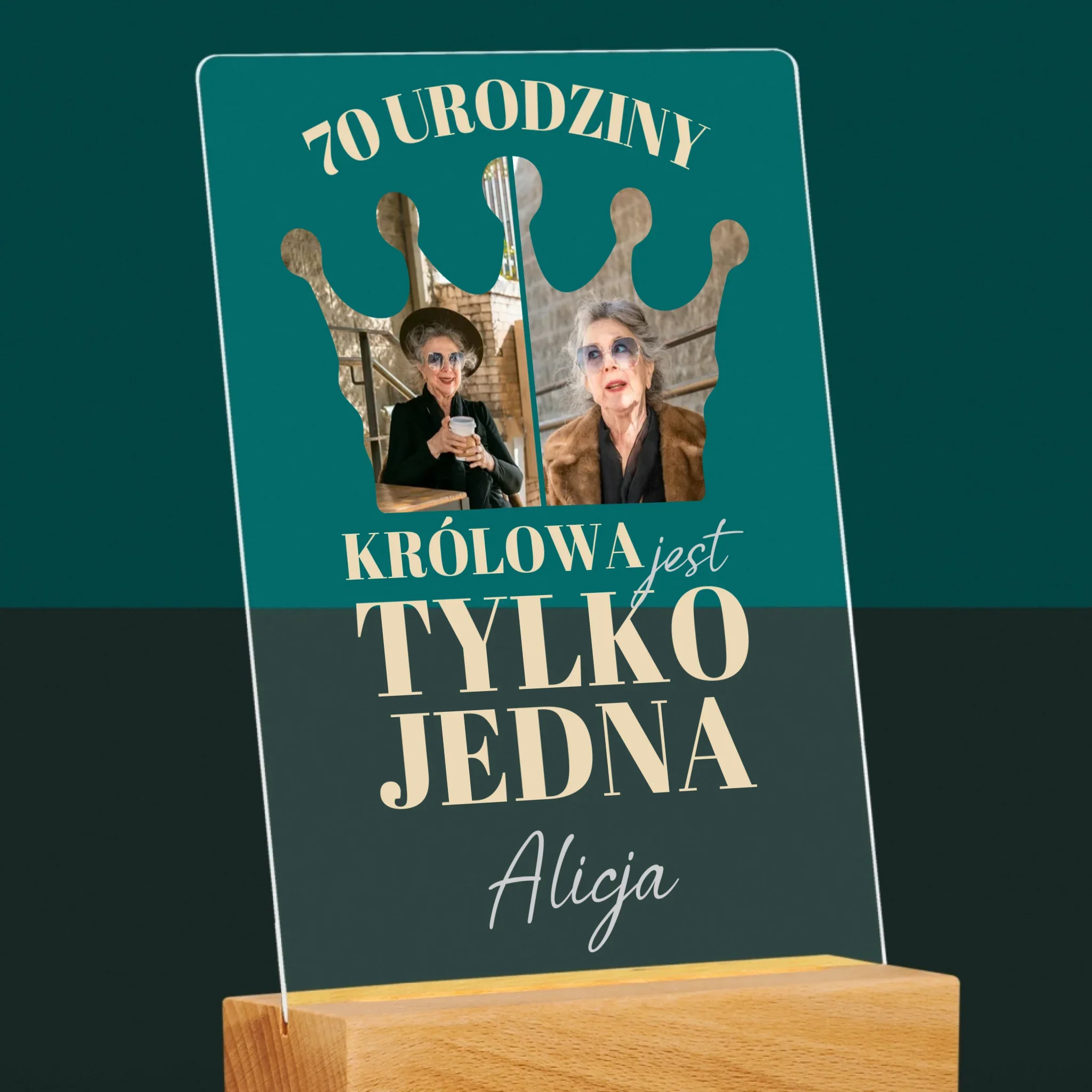 Kształt Ze Zdjęć: 70 Urodziny Królowa - Wydruk Na Szkle Akrylowym - Image 6