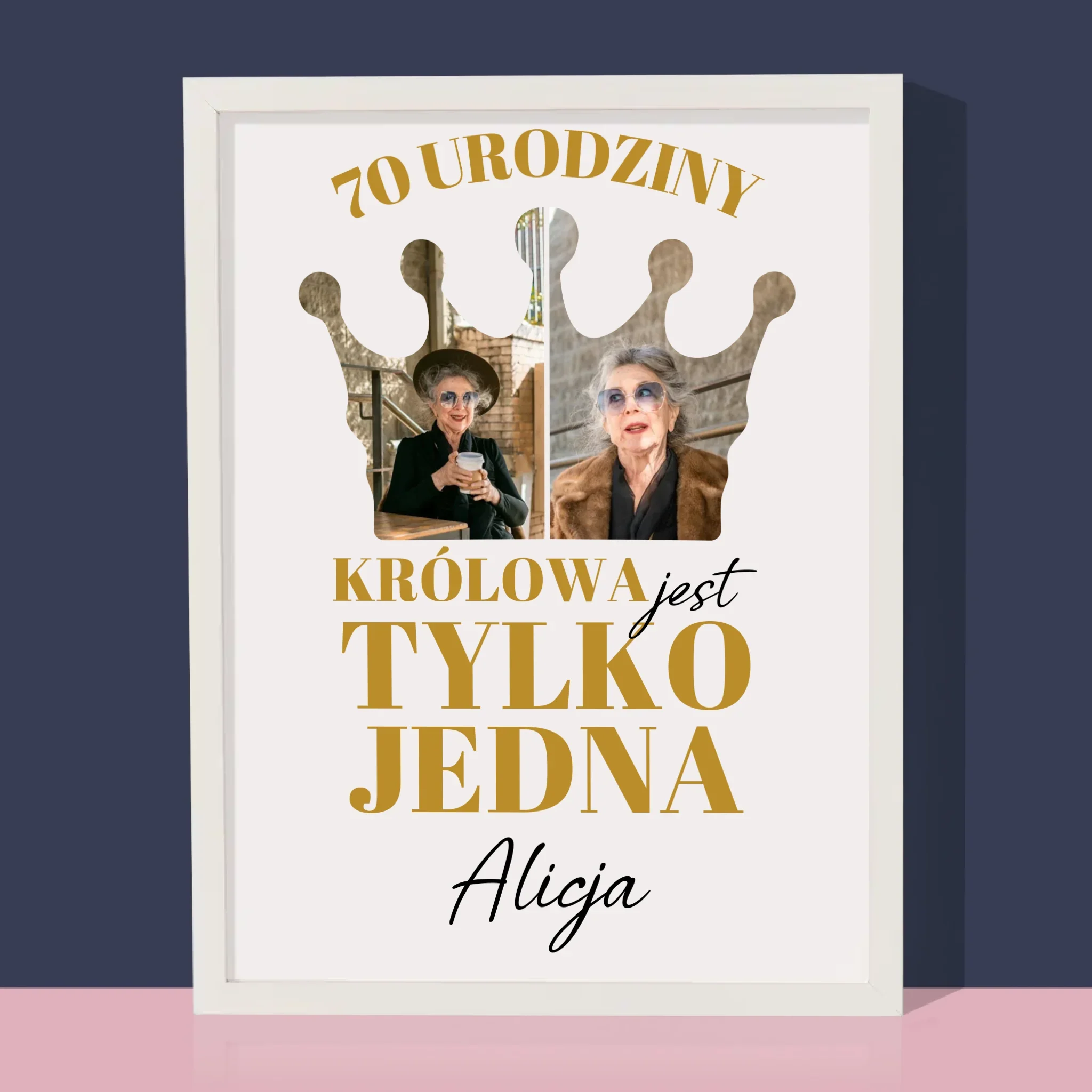 Kształt Ze Zdjęć: 70 Urodziny Królowa - Wydruk Obramowany - Image 4