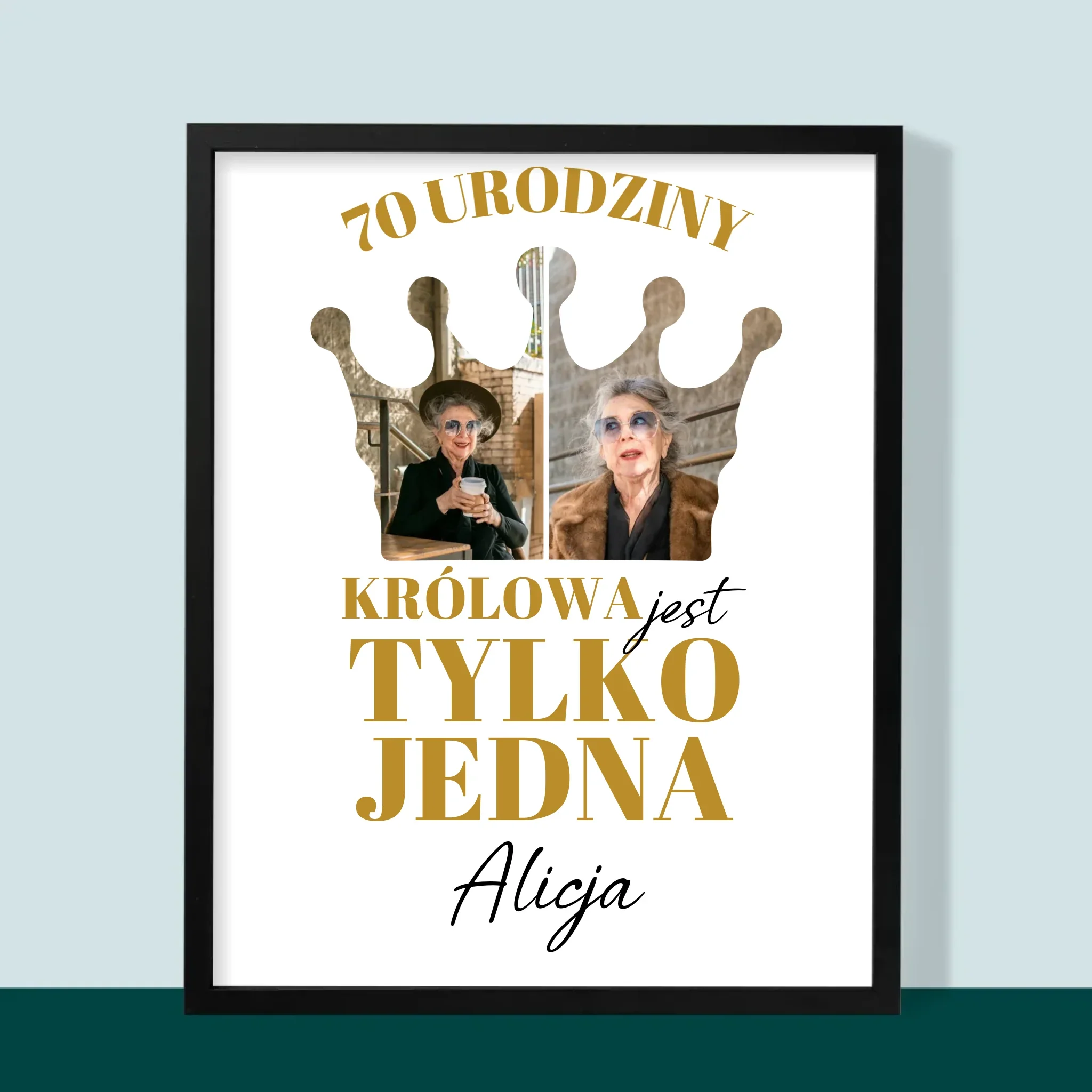 Kształt Ze Zdjęć: 70 Urodziny Królowa - Wydruk Obramowany - Image 5