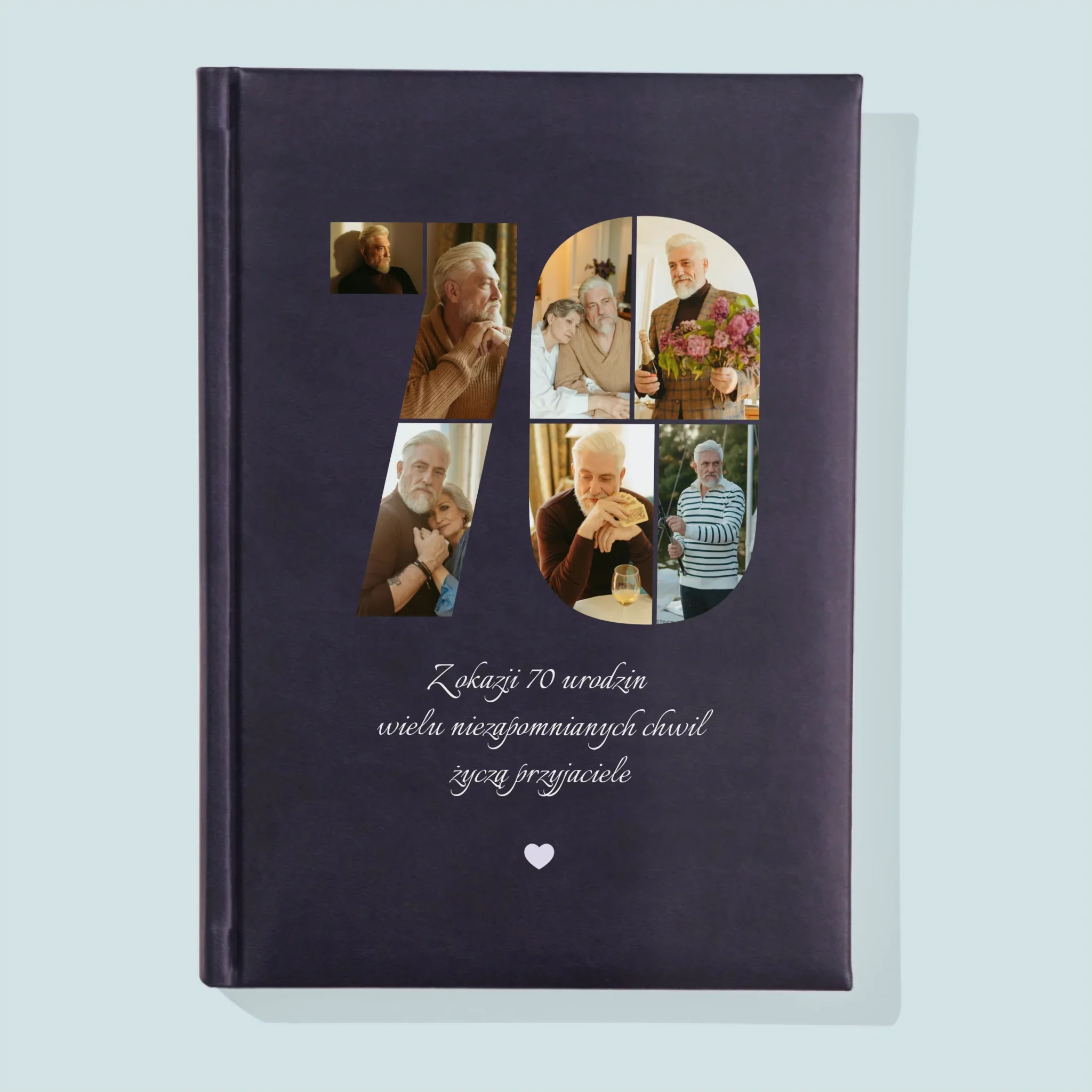 Kształt Ze Zdjęć: 70 Urodziny Życzenia - Notes Książkowy - Image 2