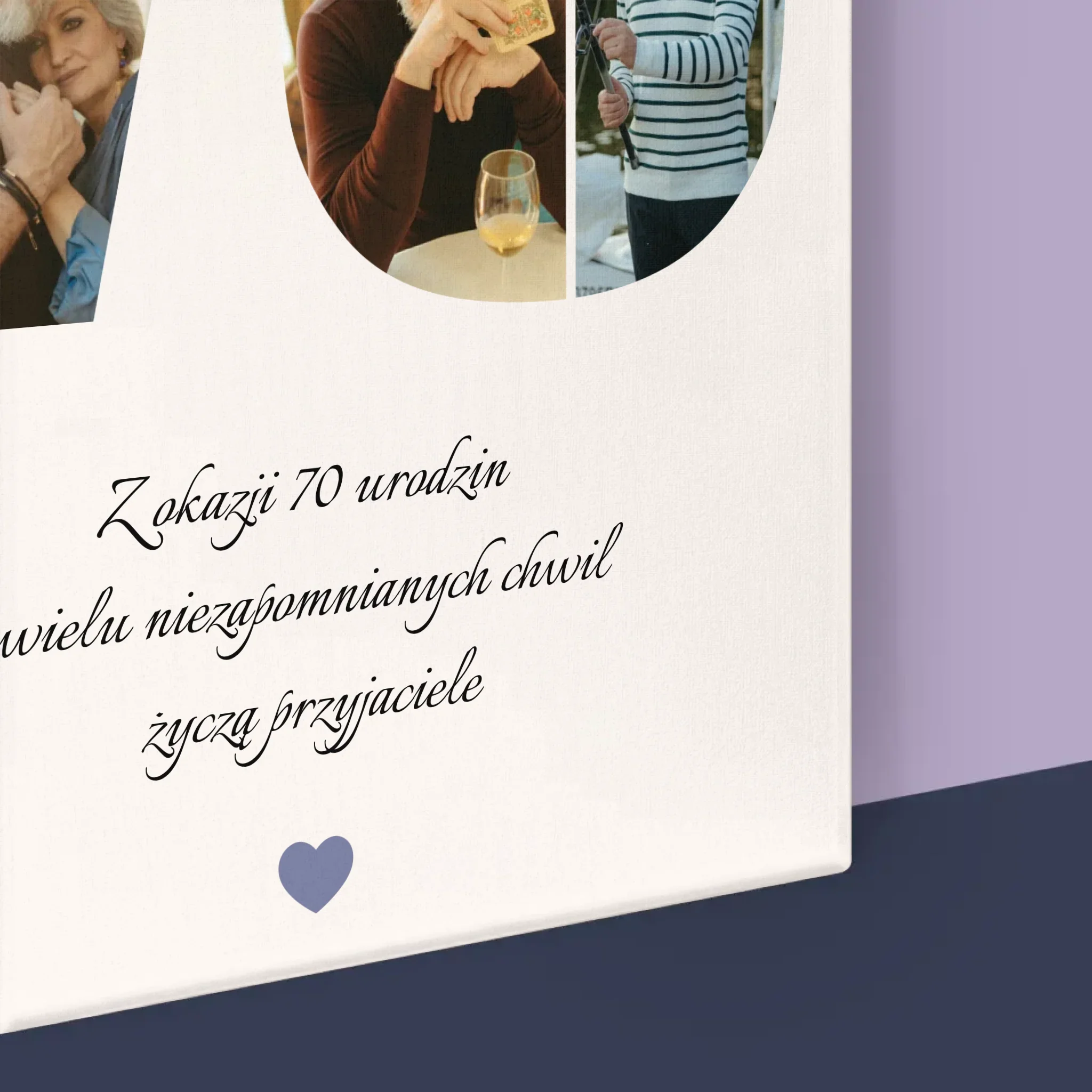 Kształt Ze Zdjęć: 70 Urodziny Życzenia - Wydruk Obramowany - Image 17