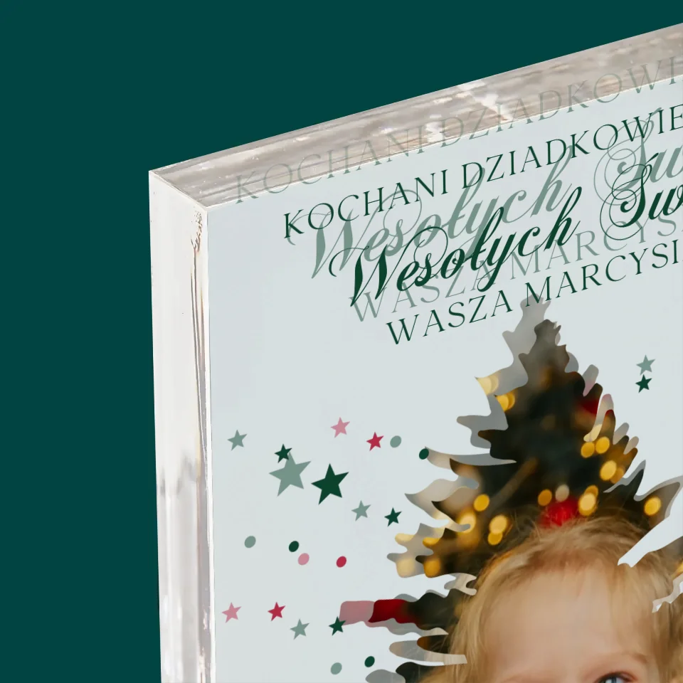 Kształt Ze Zdjęć: Choinka Święta - Blok Akrylowy - Image 4