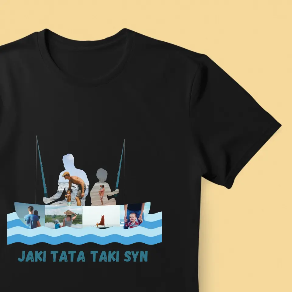 Kształt Ze Zdjęć: Jaki Tata Taki Syn - Koszulka Męska z Nadrukiem - Image 8