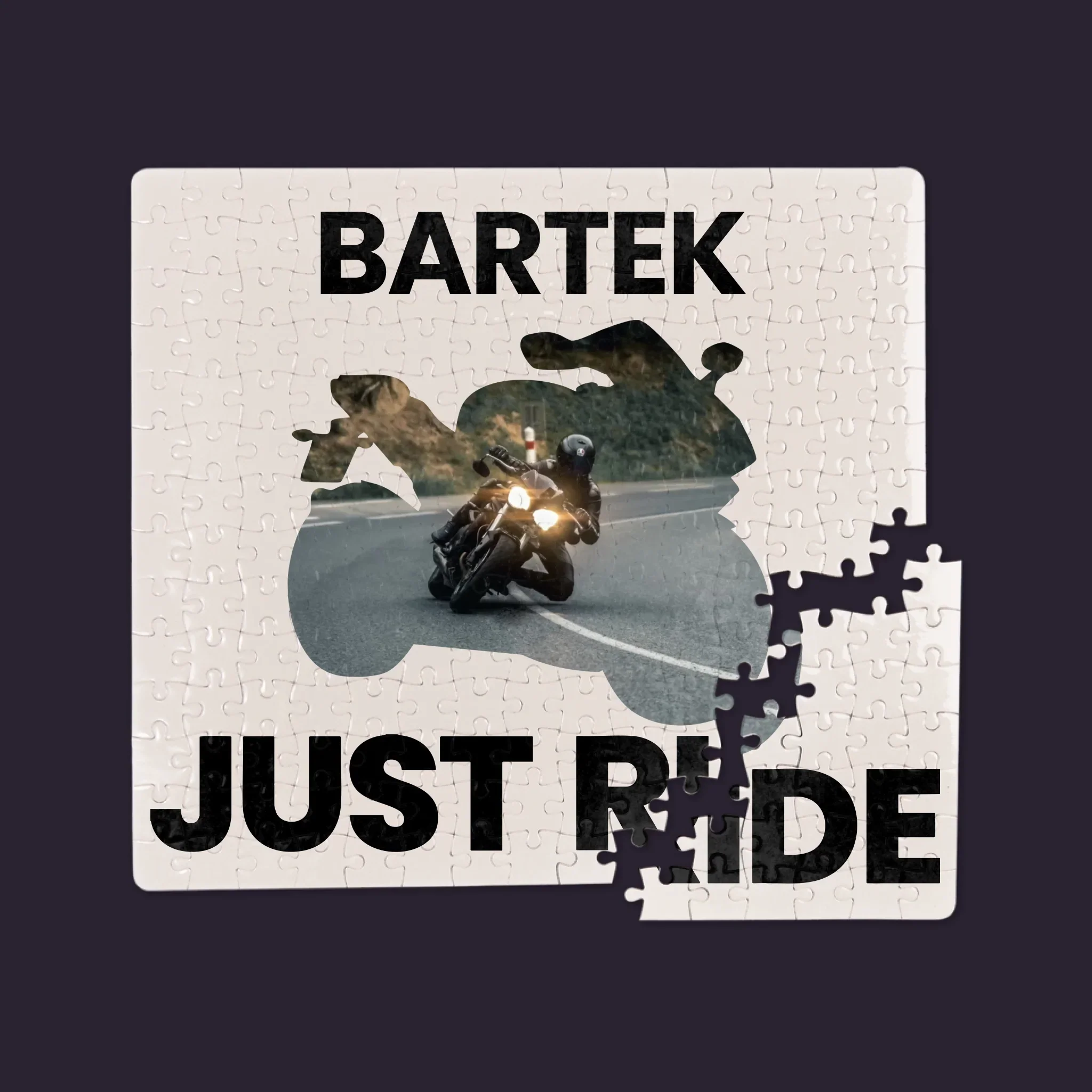 Kształt Ze Zdjęć: Just Ride - Personalizowane Puzzle
