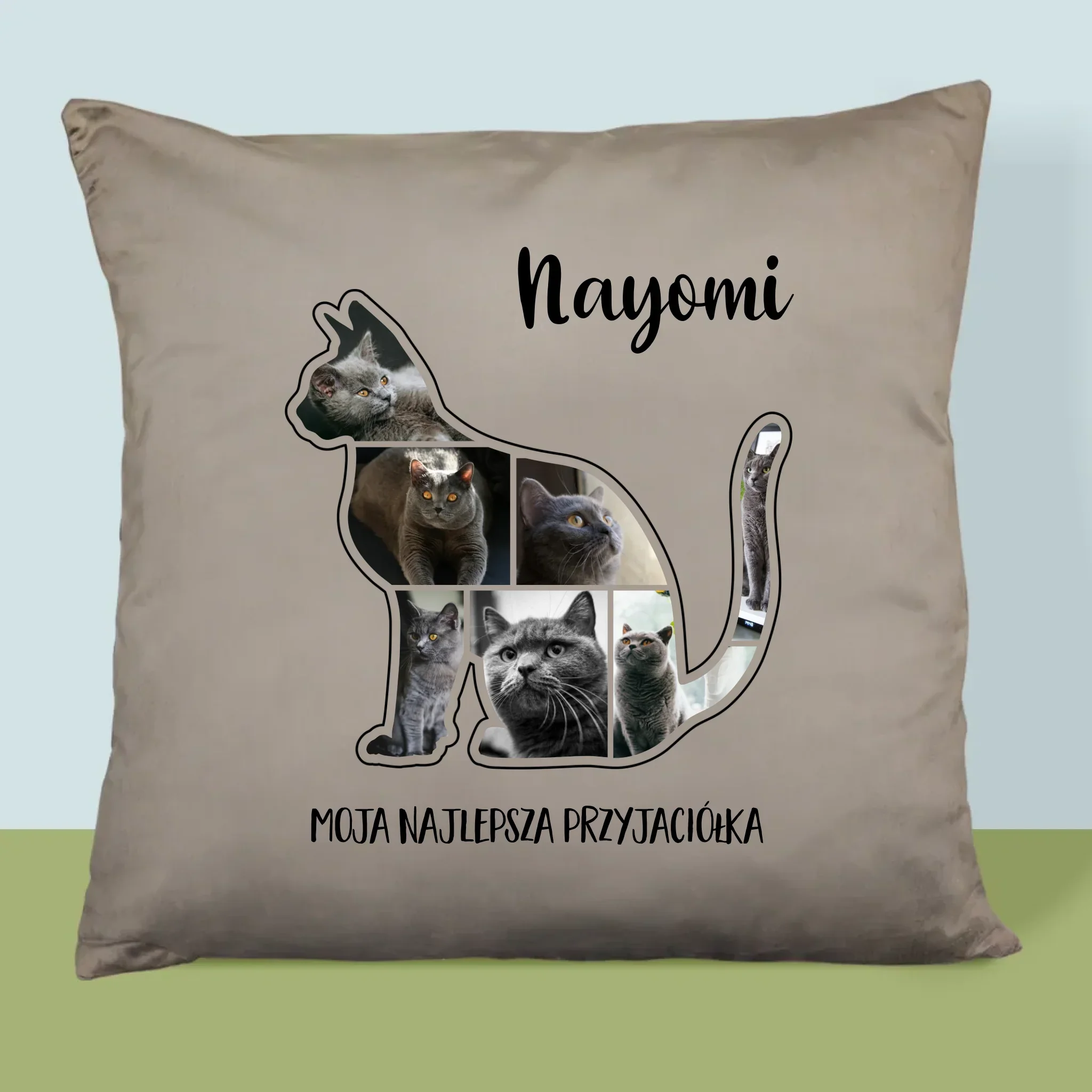 Kształt Ze Zdjęć: Kot Najlepszy Przyjaciel - Poduszka z Nadrukiem - Image 3