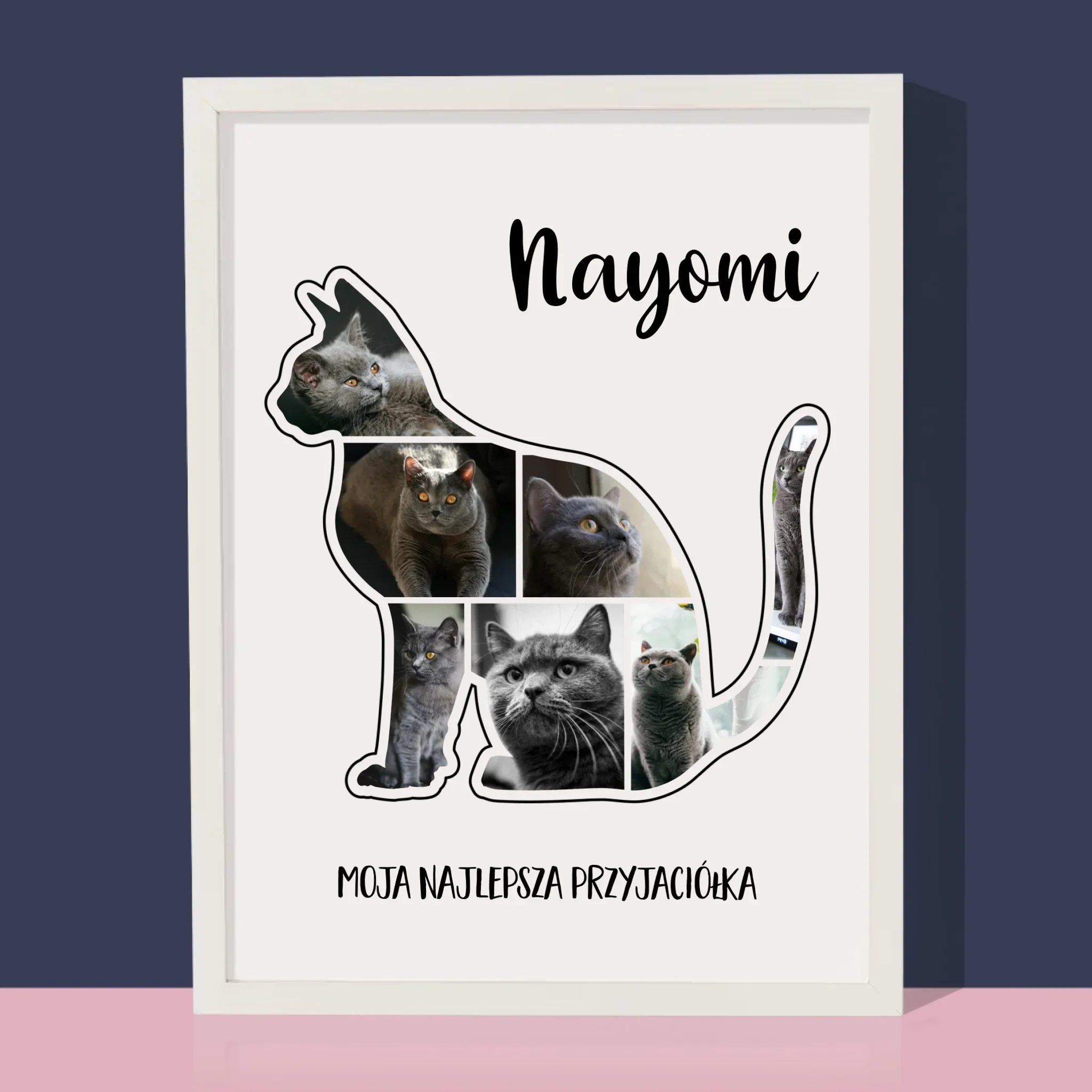 Kształt Ze Zdjęć: Kot Najlepszy Przyjaciel - Wydruk Obramowany - Image 4