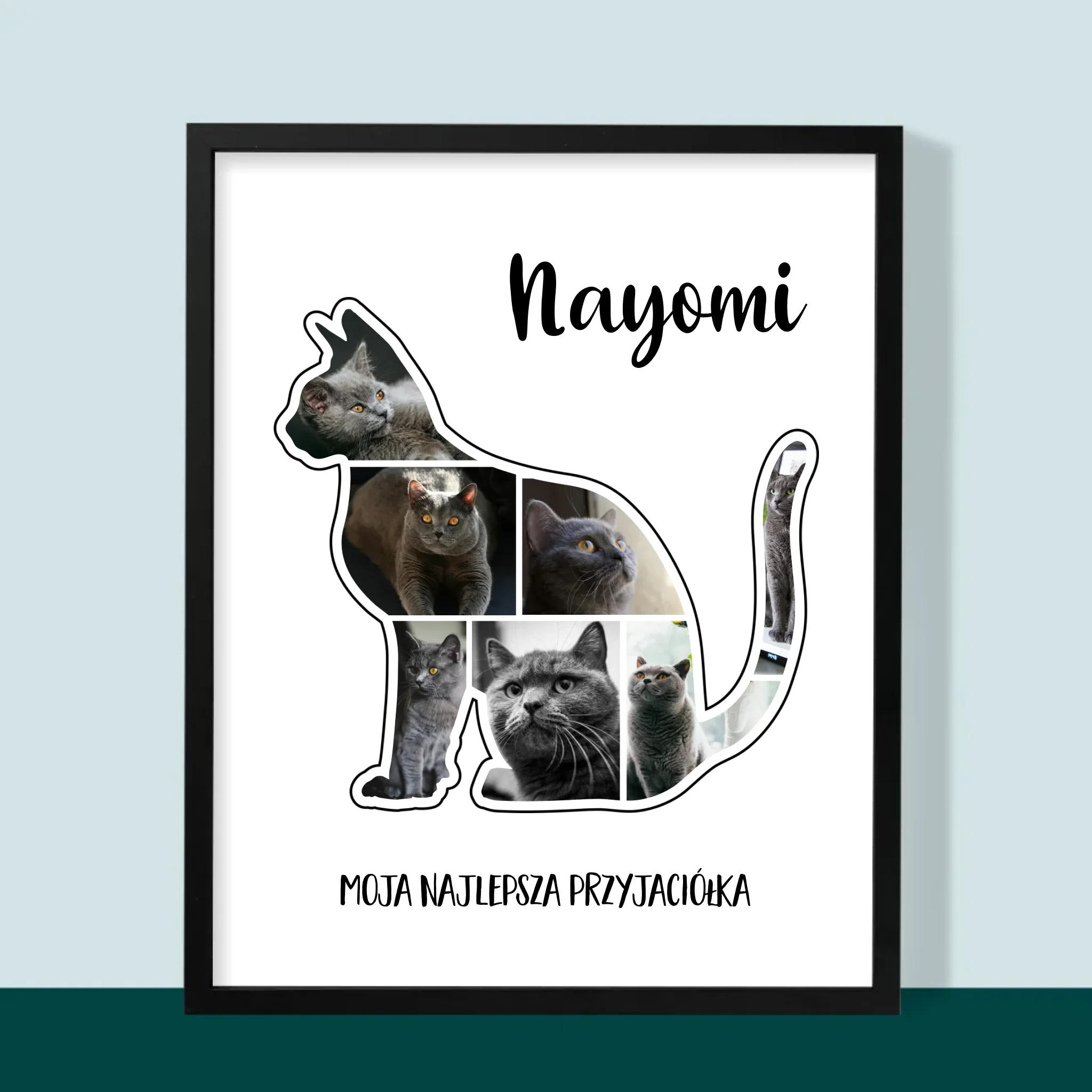 Kształt Ze Zdjęć: Kot Najlepszy Przyjaciel - Wydruk Obramowany - Image 5