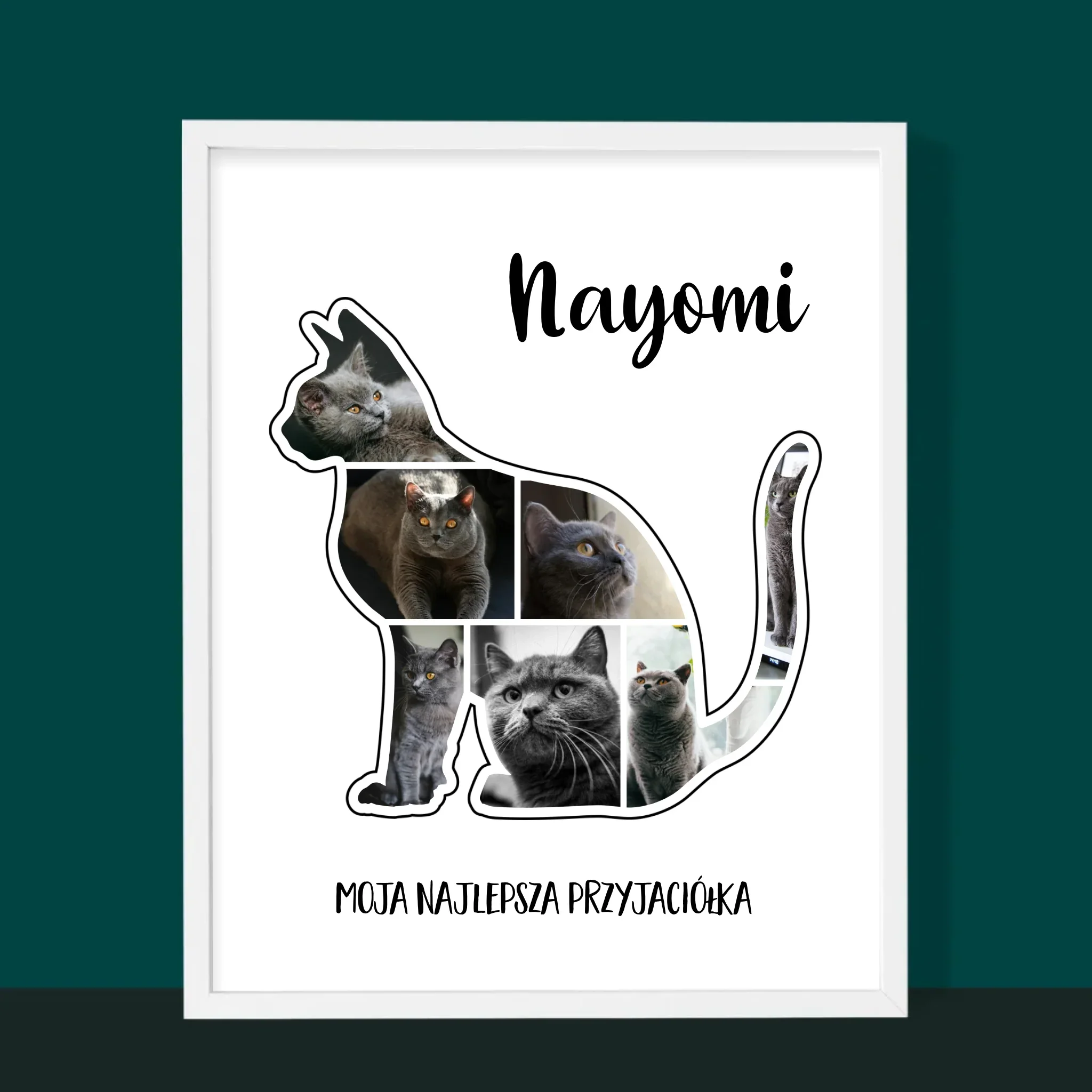 Kształt Ze Zdjęć: Kot Najlepszy Przyjaciel - Wydruk Obramowany - Image 6