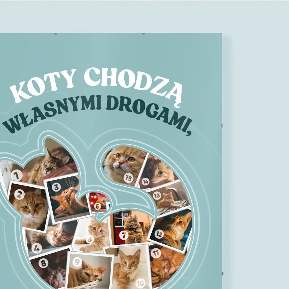 Kształt Ze Zdjęć: Kot - Personalizowany Plakat - Image 3
