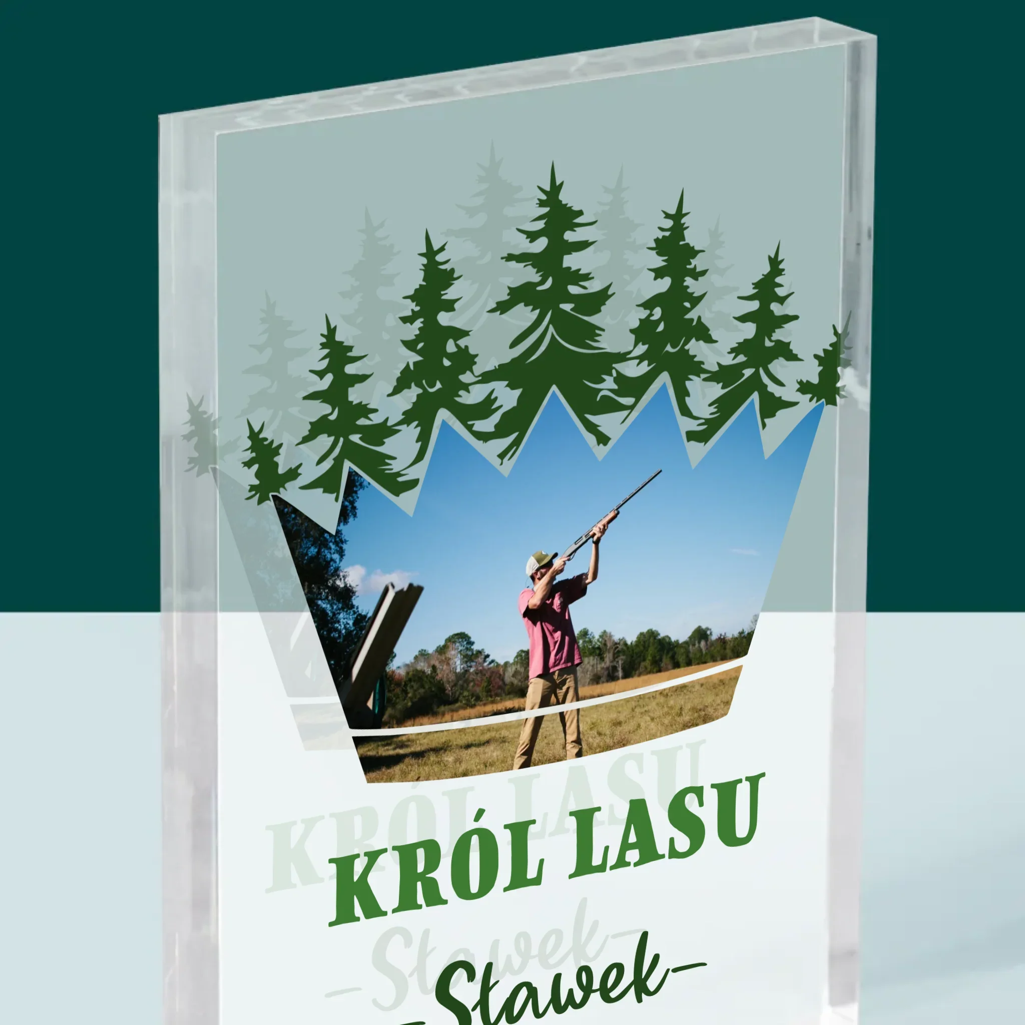 Kształt Ze Zdjęć: Król Lasu - Blok Akrylowy z Nadrukiem - Image 2