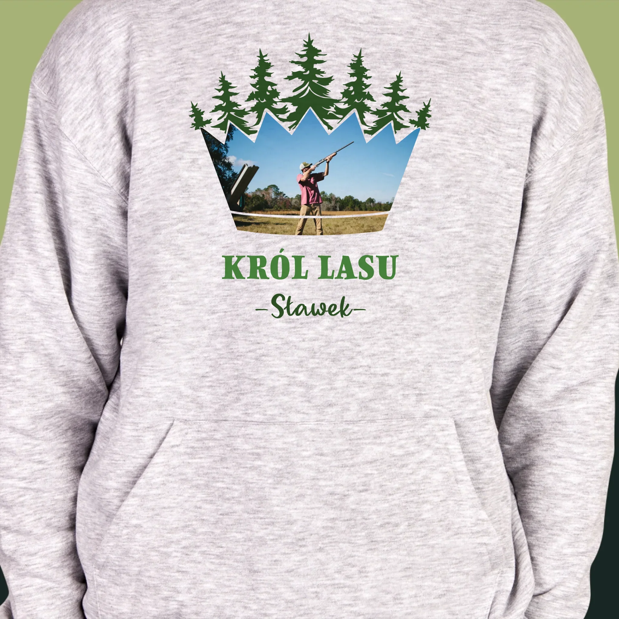 Kształt Ze Zdjęć: Król Lasu - Bluza Męska Z Kapturem - Image 6