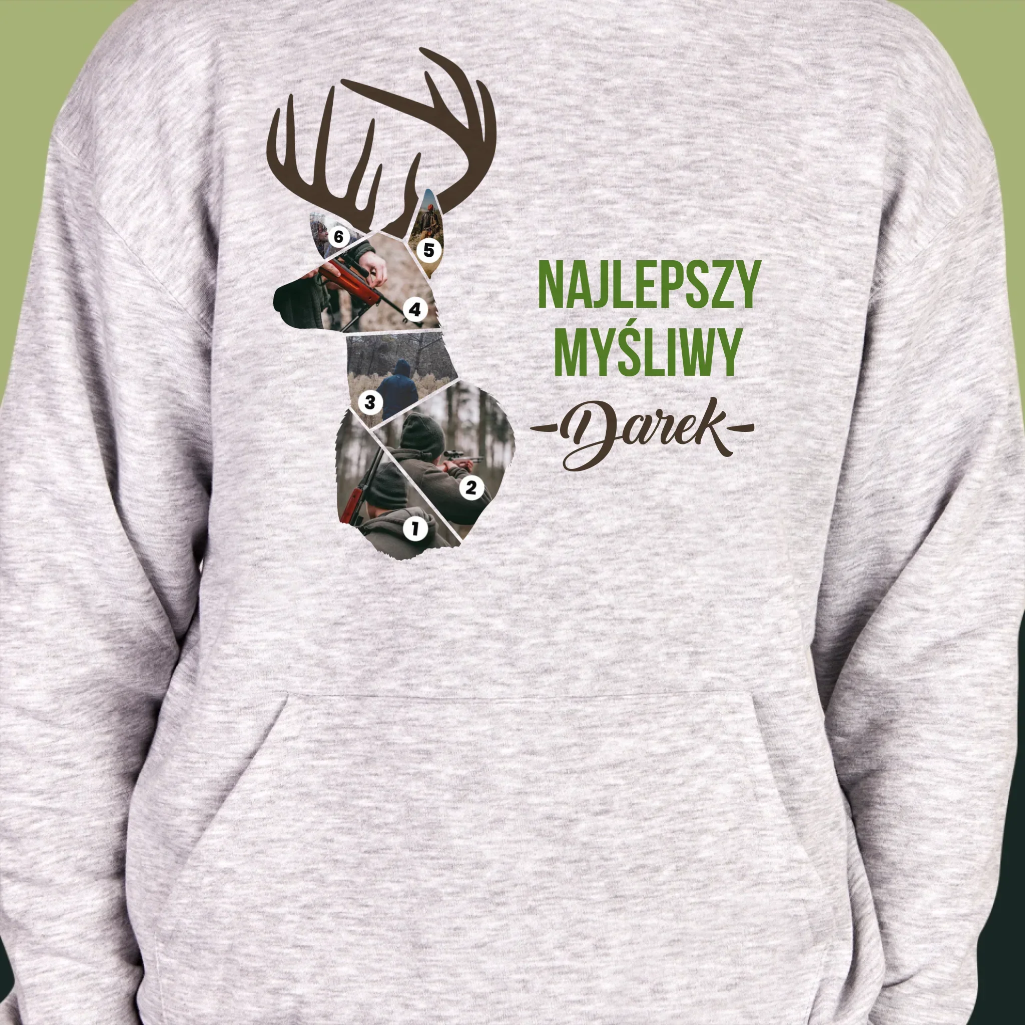 Kształt Ze Zdjęć: Najlepszy Myśliwy - Bluza Męska Z Kapturem - Image 6
