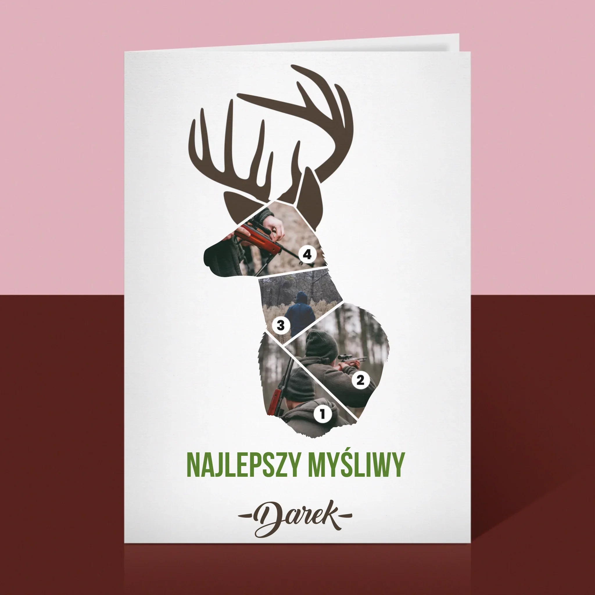 Kształt Ze Zdjęć: Najlepszy Myśliwy - Kartka Z Życzeniami