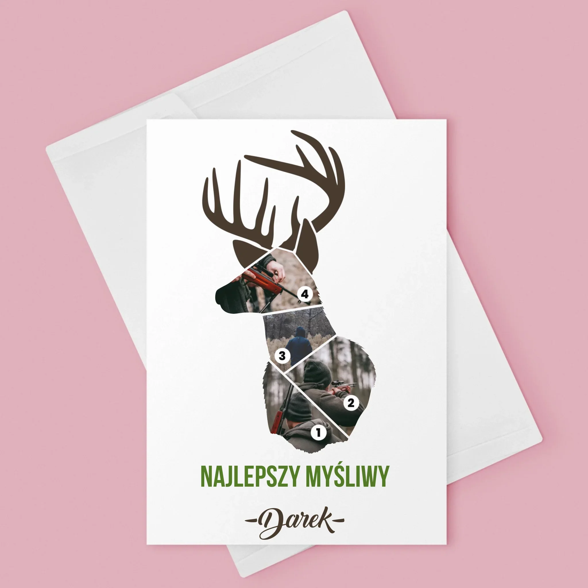 Kształt Ze Zdjęć: Najlepszy Myśliwy - Kartka Z Życzeniami - Image 3