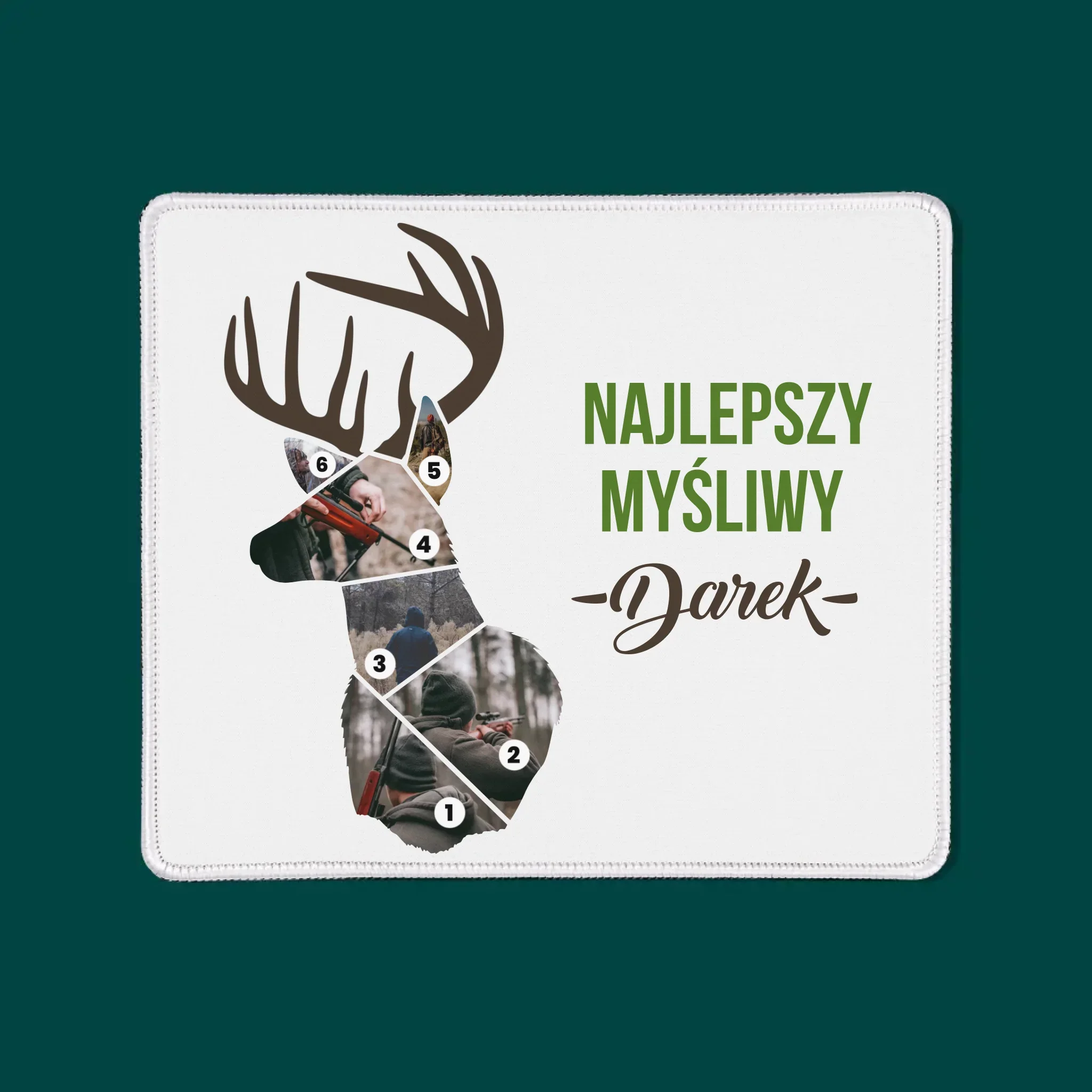 Kształt Ze Zdjęć: Najlepszy Myśliwy - Podkładka Pod Myszkę - Image 3