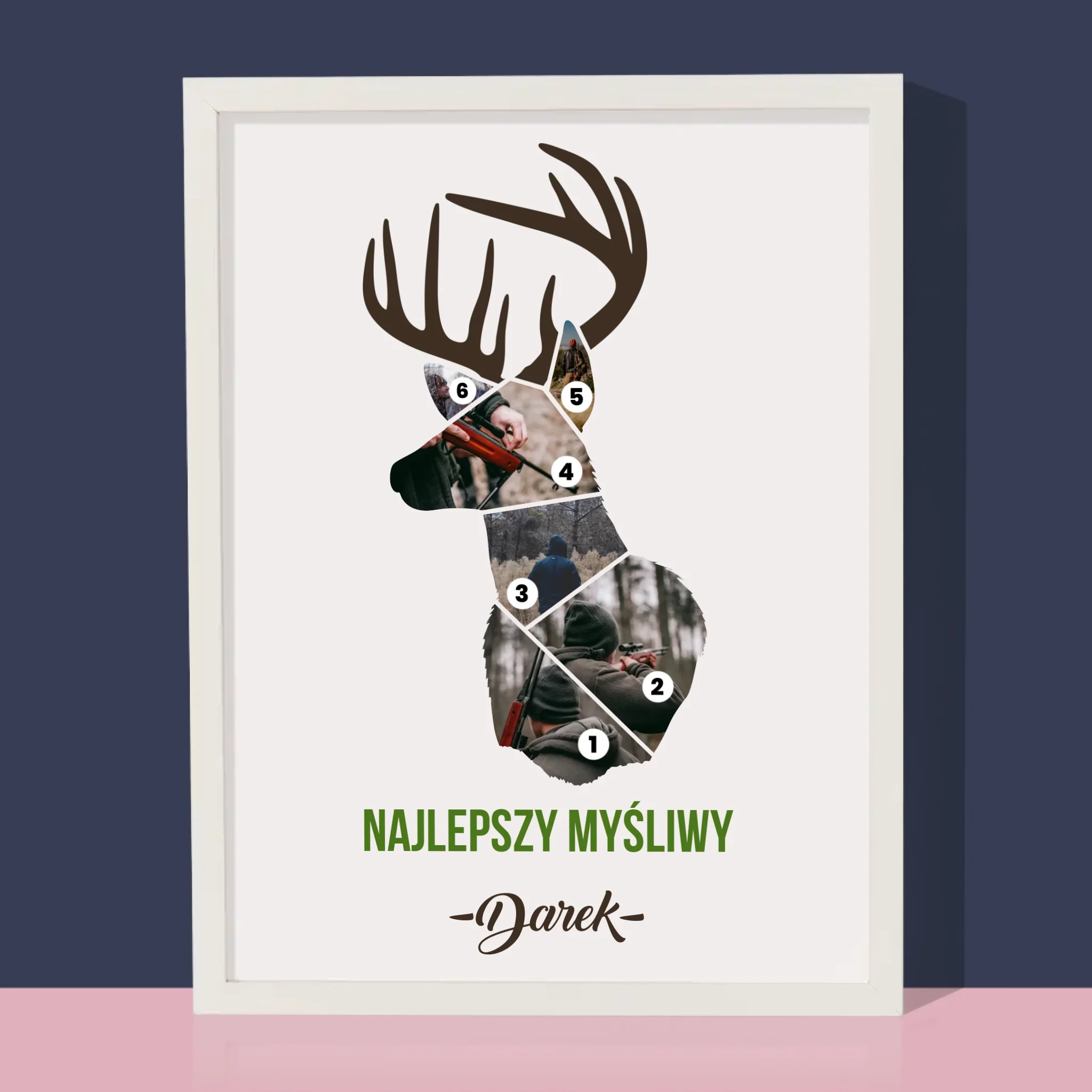 Kształt Ze Zdjęć: Najlepszy Myśliwy - Wydruk Obramowany - Image 4