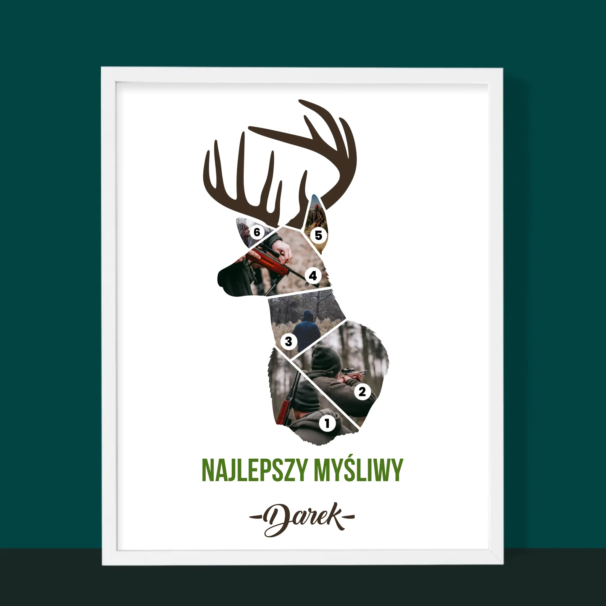 Kształt Ze Zdjęć: Najlepszy Myśliwy - Wydruk Obramowany - Image 6