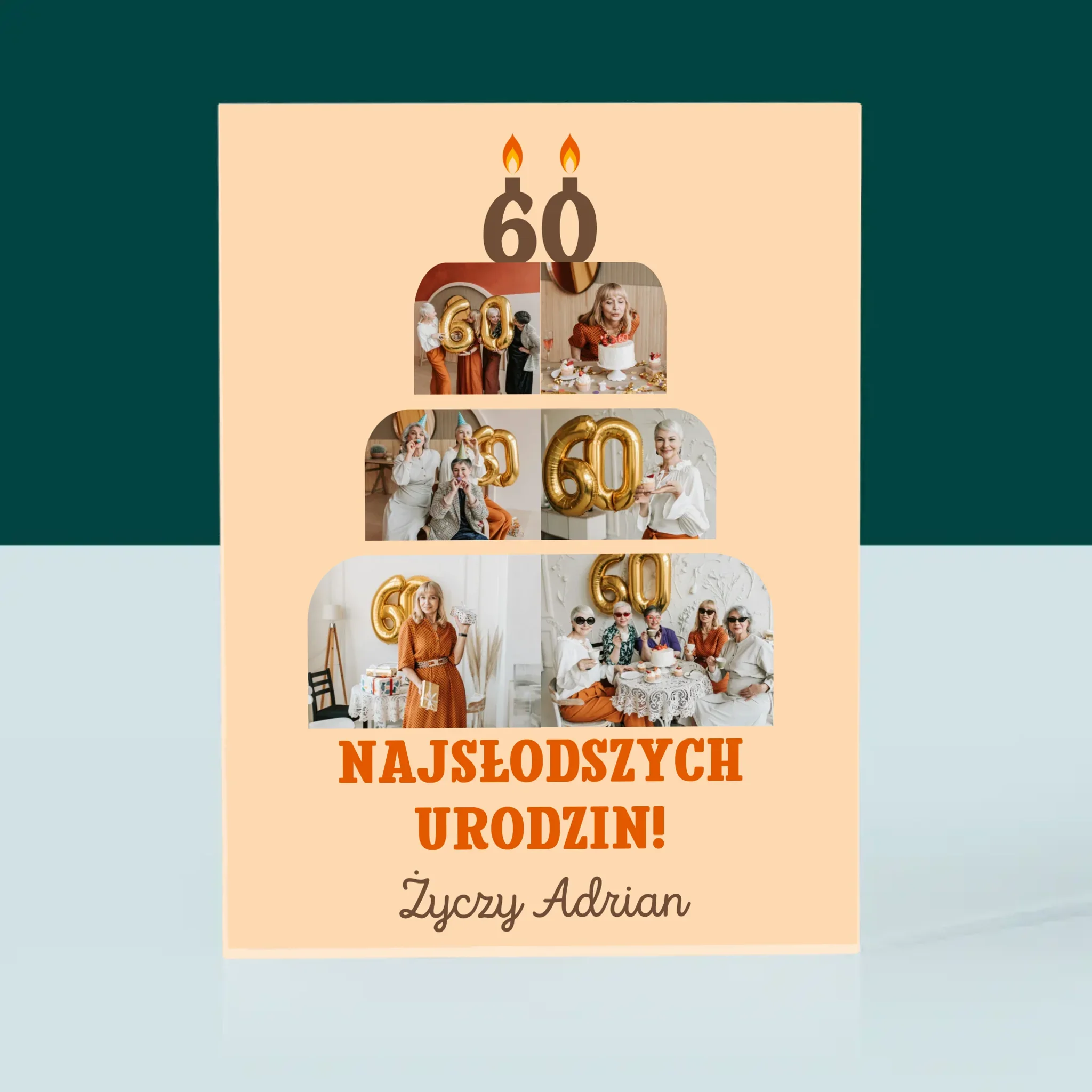 Kształt Ze Zdjęć: Najsłodszych Urodzin - Blok Akrylowy z Nadrukiem - Image 3