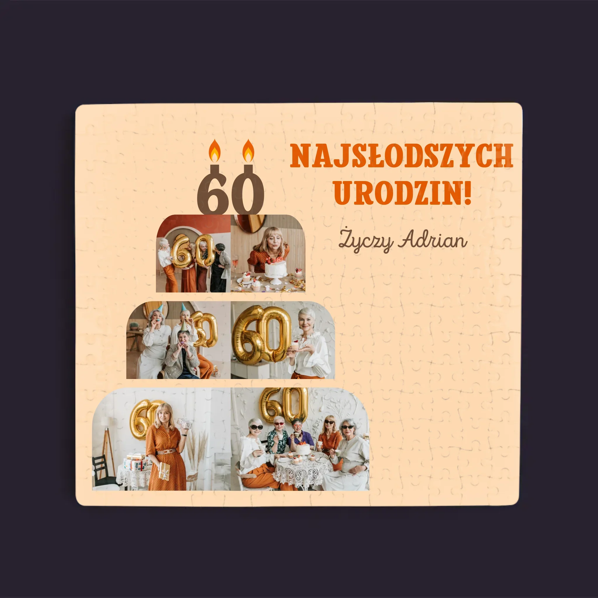 Kształt Ze Zdjęć: Najsłodszych Urodzin - Personalizowane Puzzle - Image 3